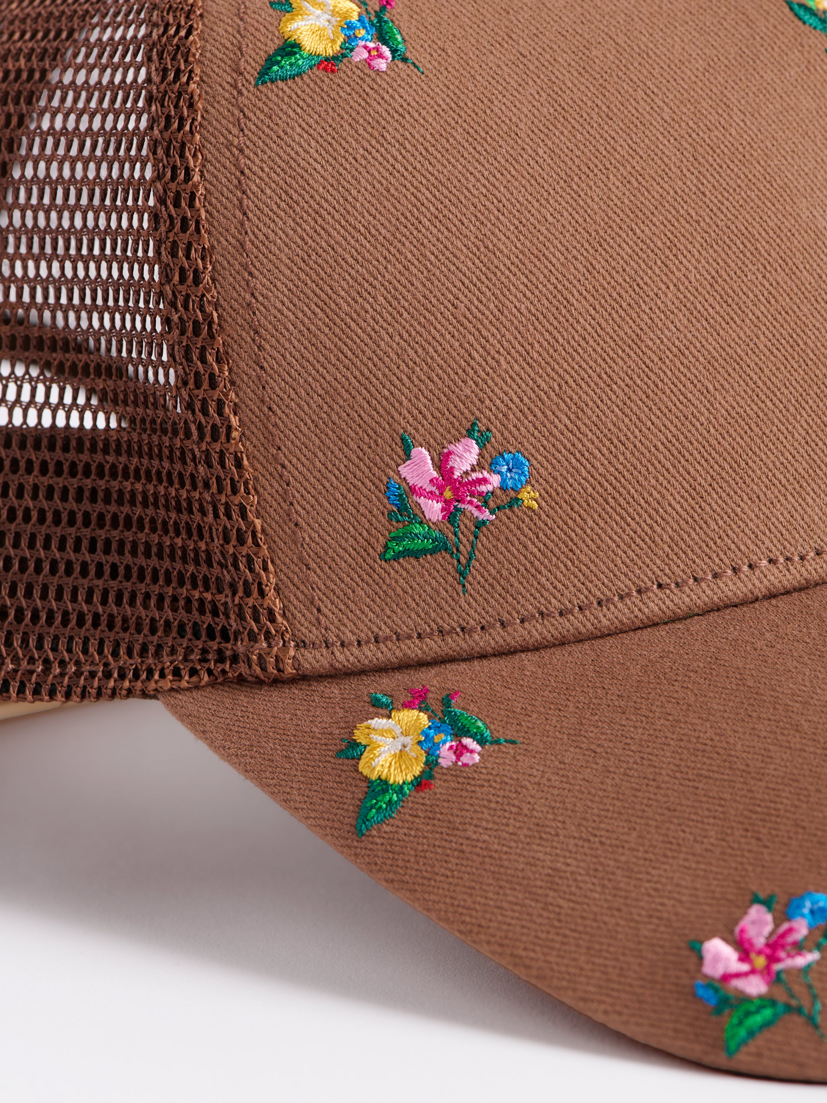 Shiraleah Floral Trucker Hat, Brown