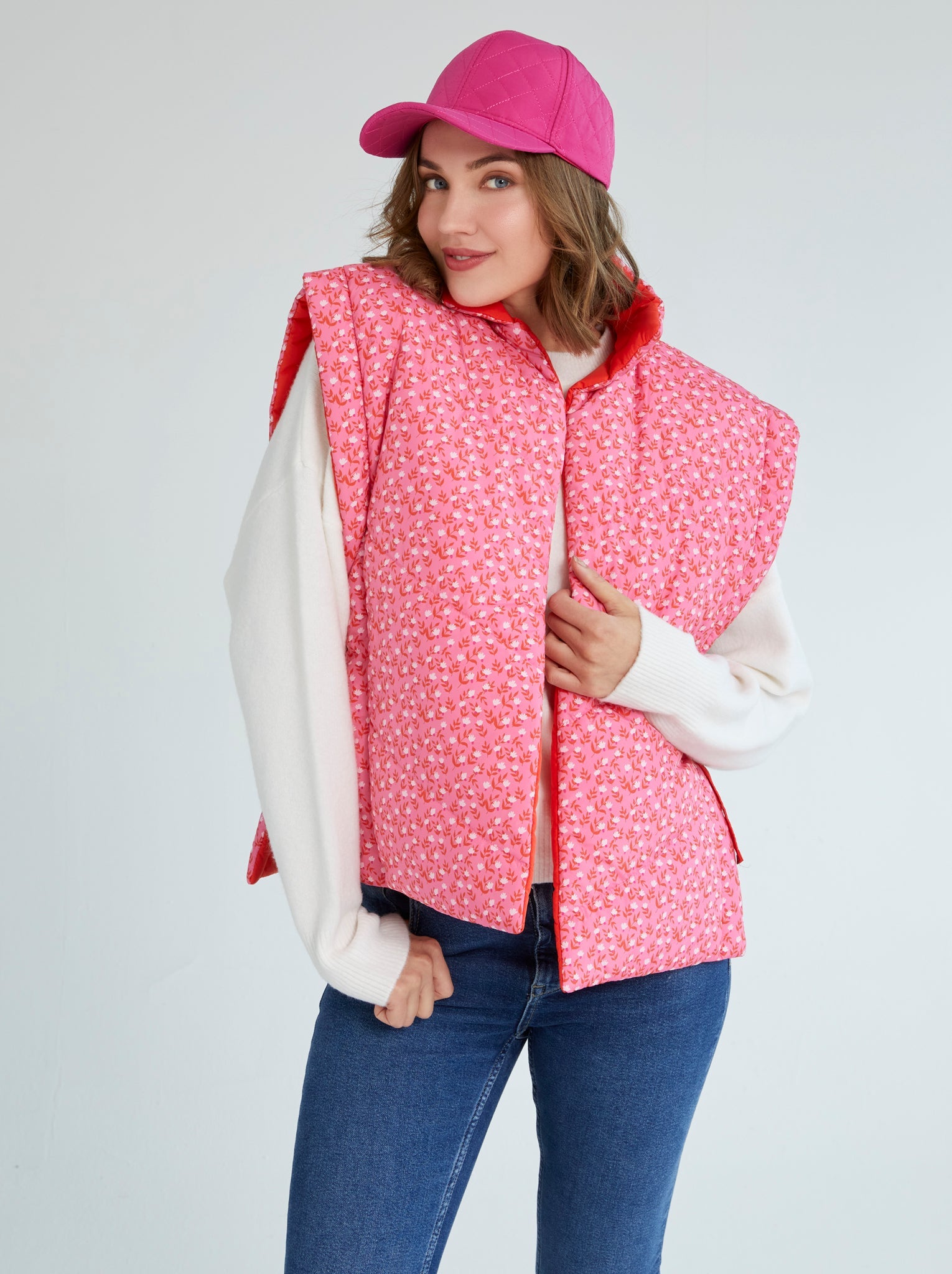 Shiraleah Petra Reversible Vest, Flame