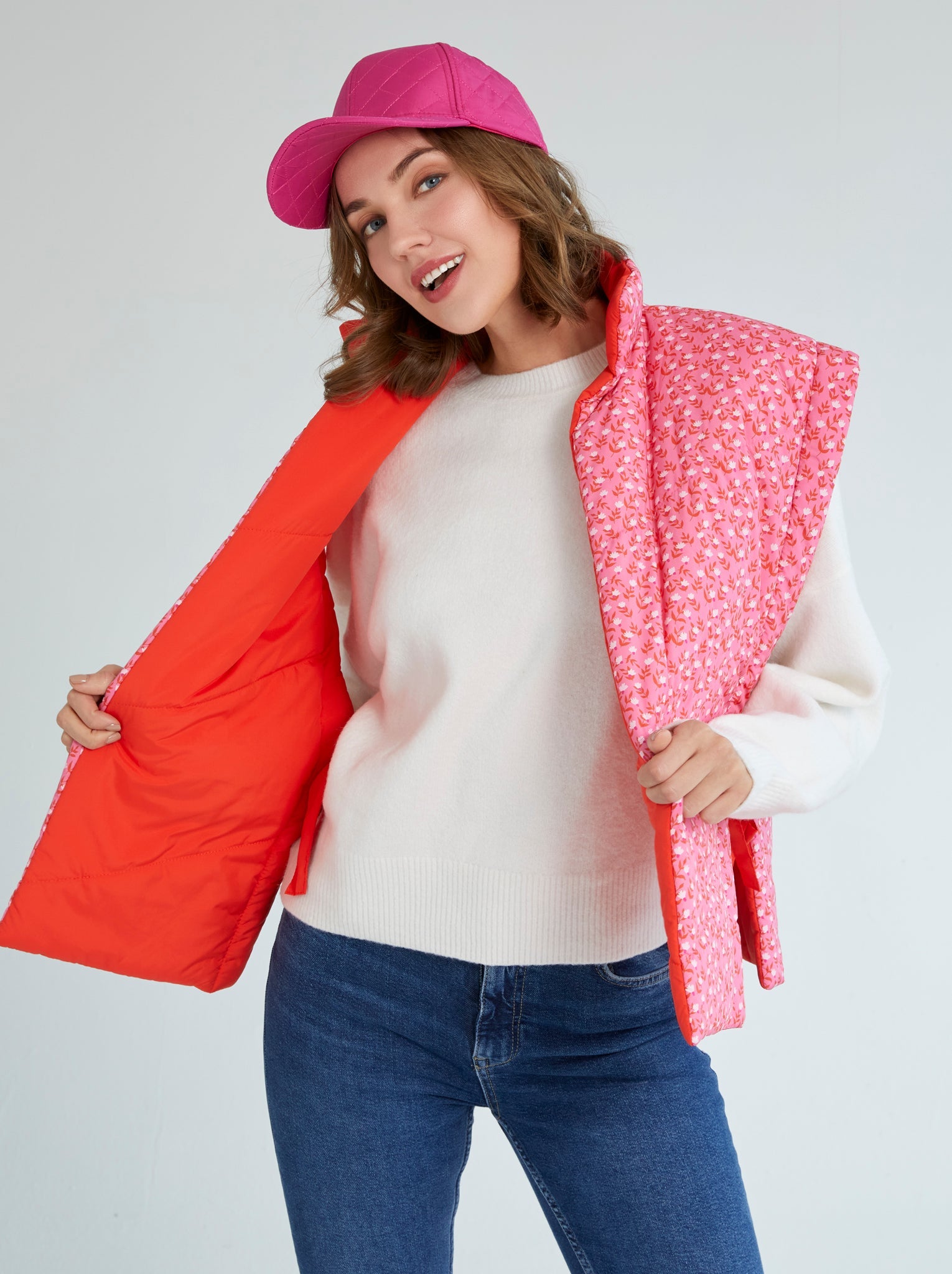 Shiraleah Petra Reversible Vest, Flame