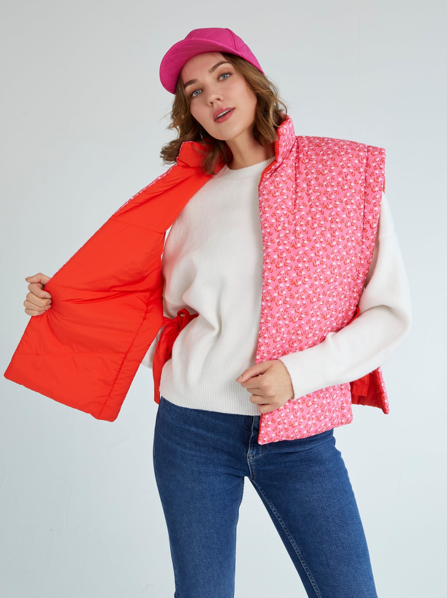 Shiraleah Petra Reversible Vest, Flame