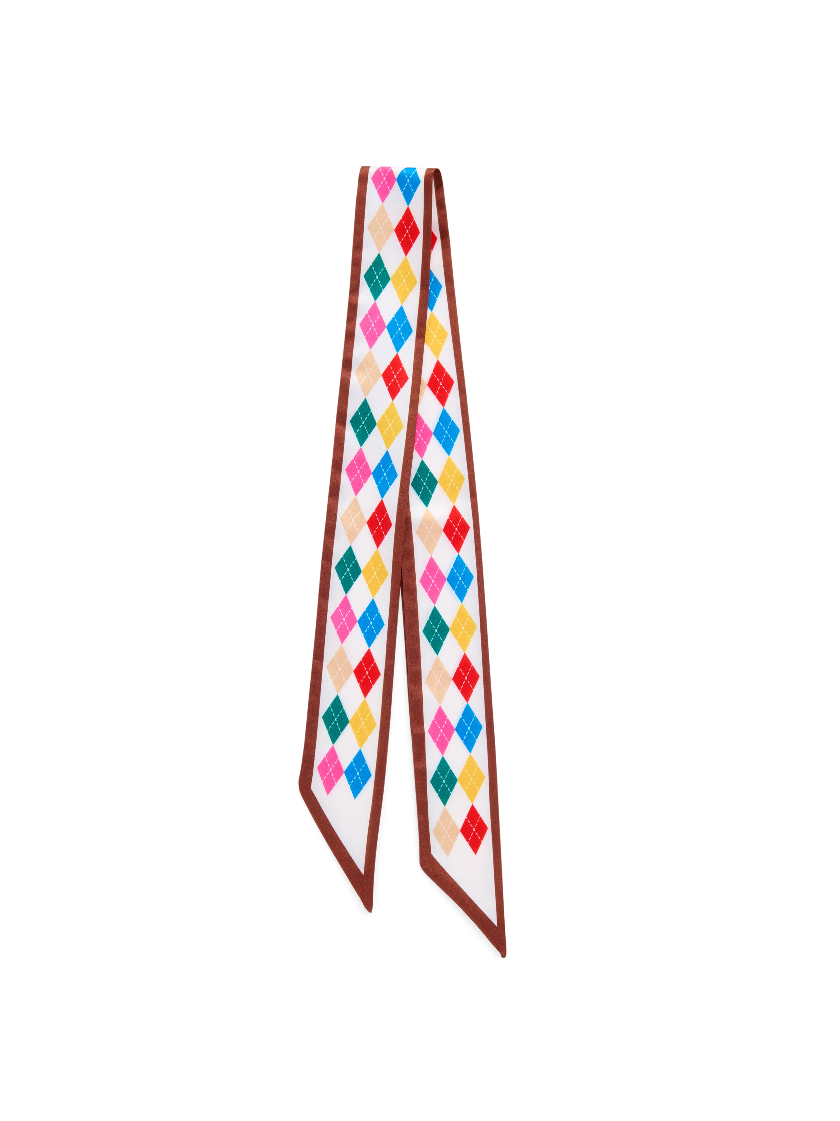 Shiraleah Argyle Twilly Scarf, Ivory