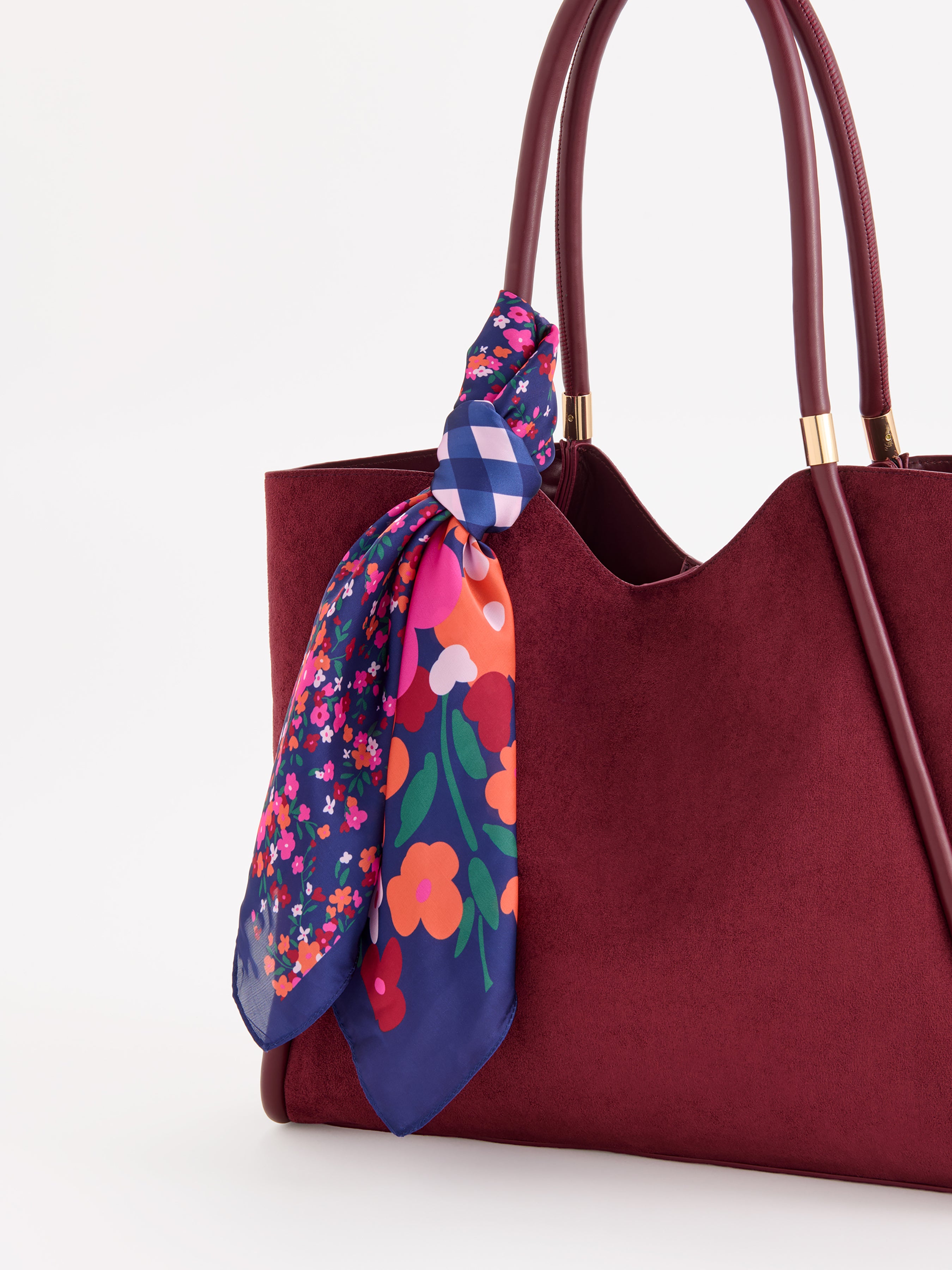 Shiraleah Floral Square Scarf NAVY / OS