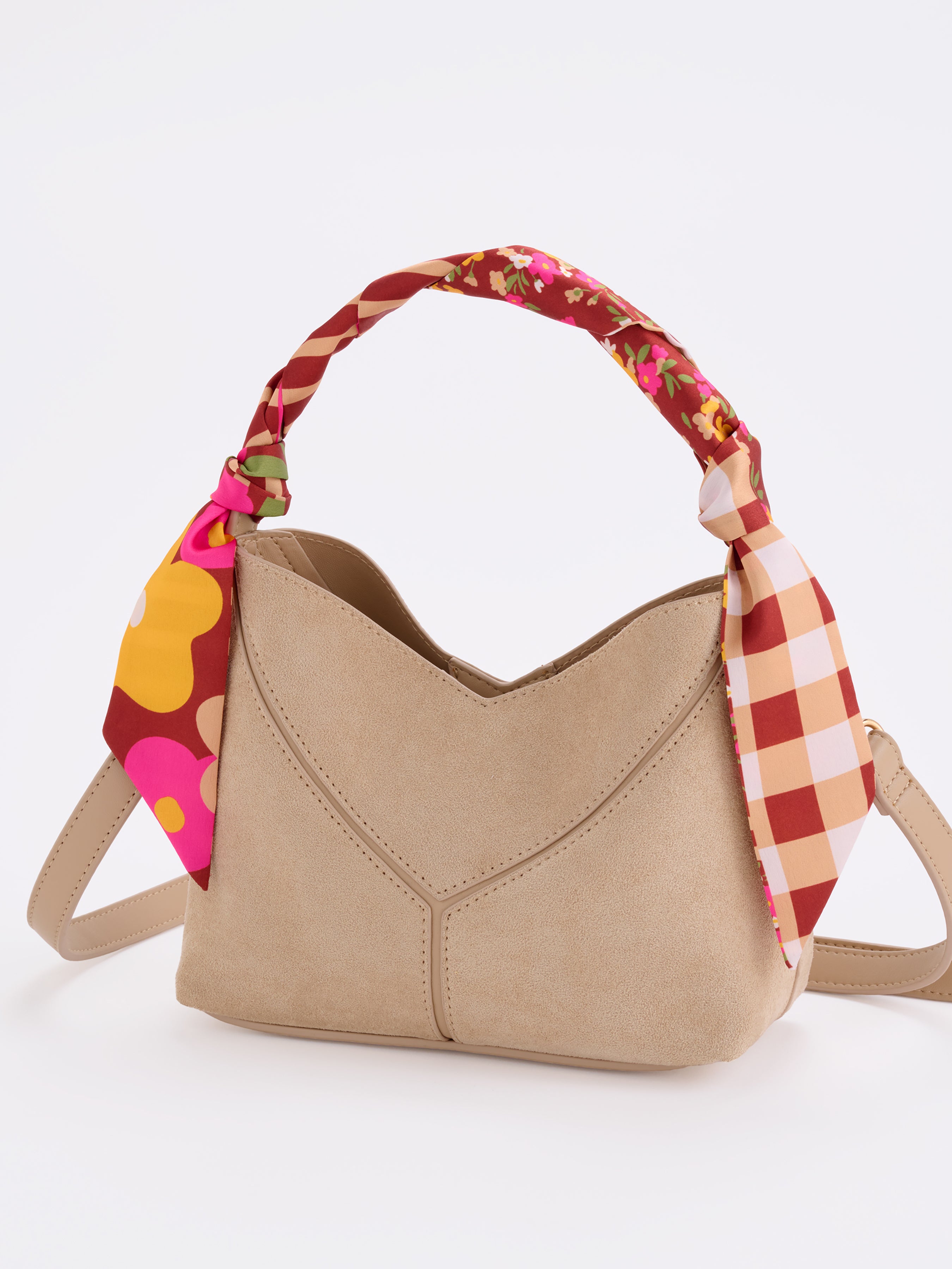 Shiraleah Floral Twilly Scarf BROWN / OS