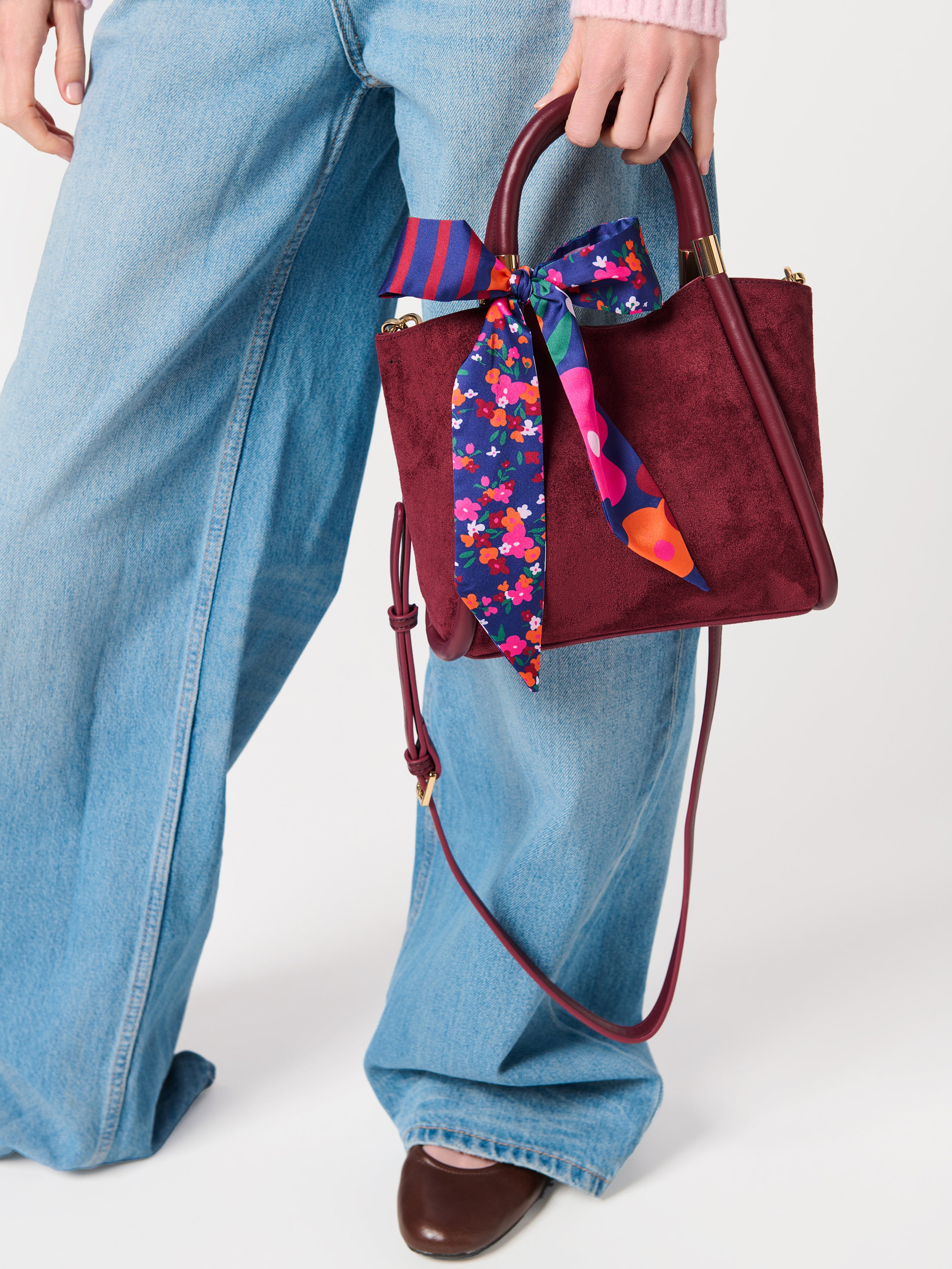 Shiraleah Floral Twilly Scarf NAVY / OS