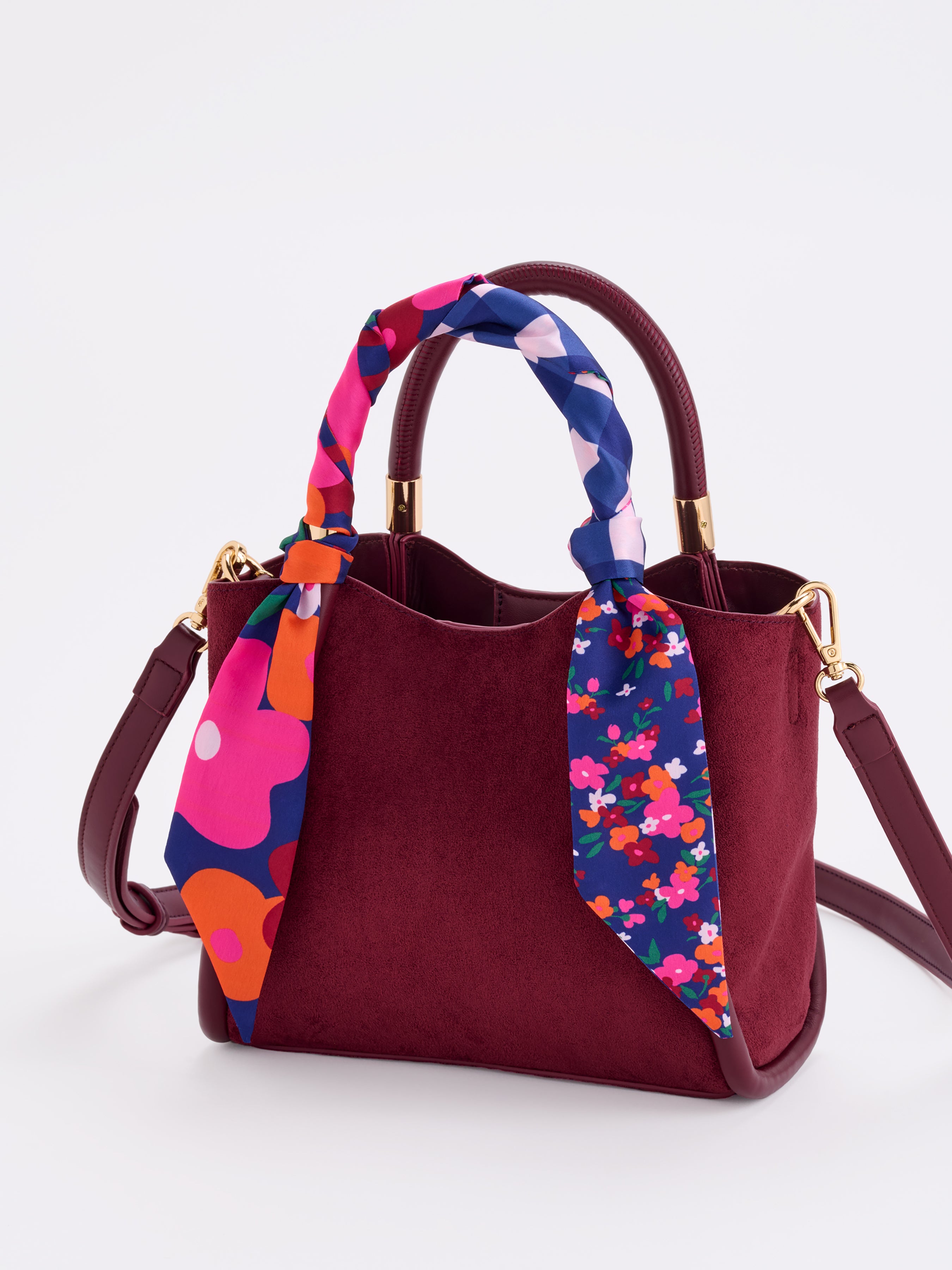 Shiraleah Floral Twilly Scarf NAVY / OS