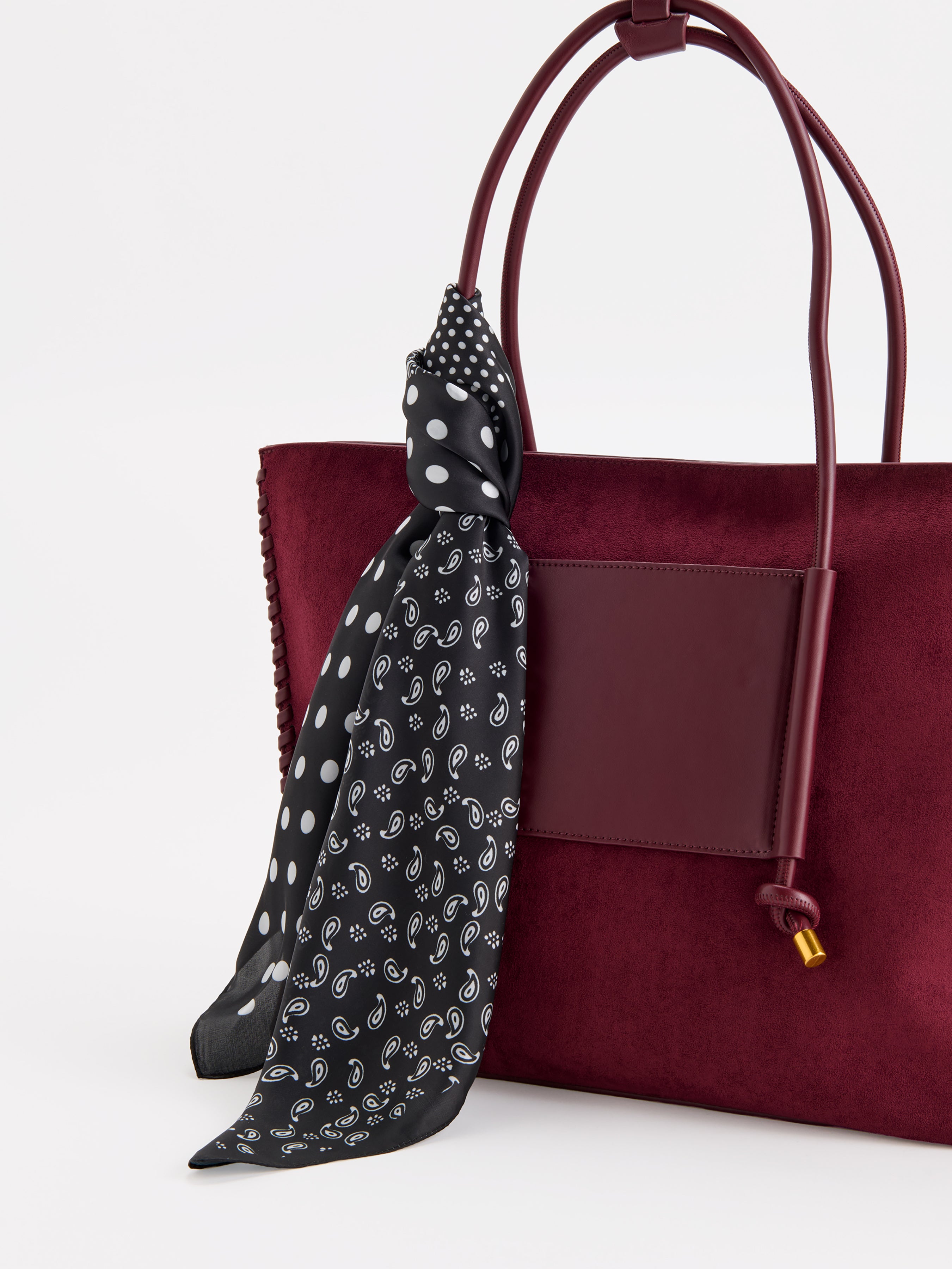 Shiraleah Paisley Square Scarf BLACK / OS