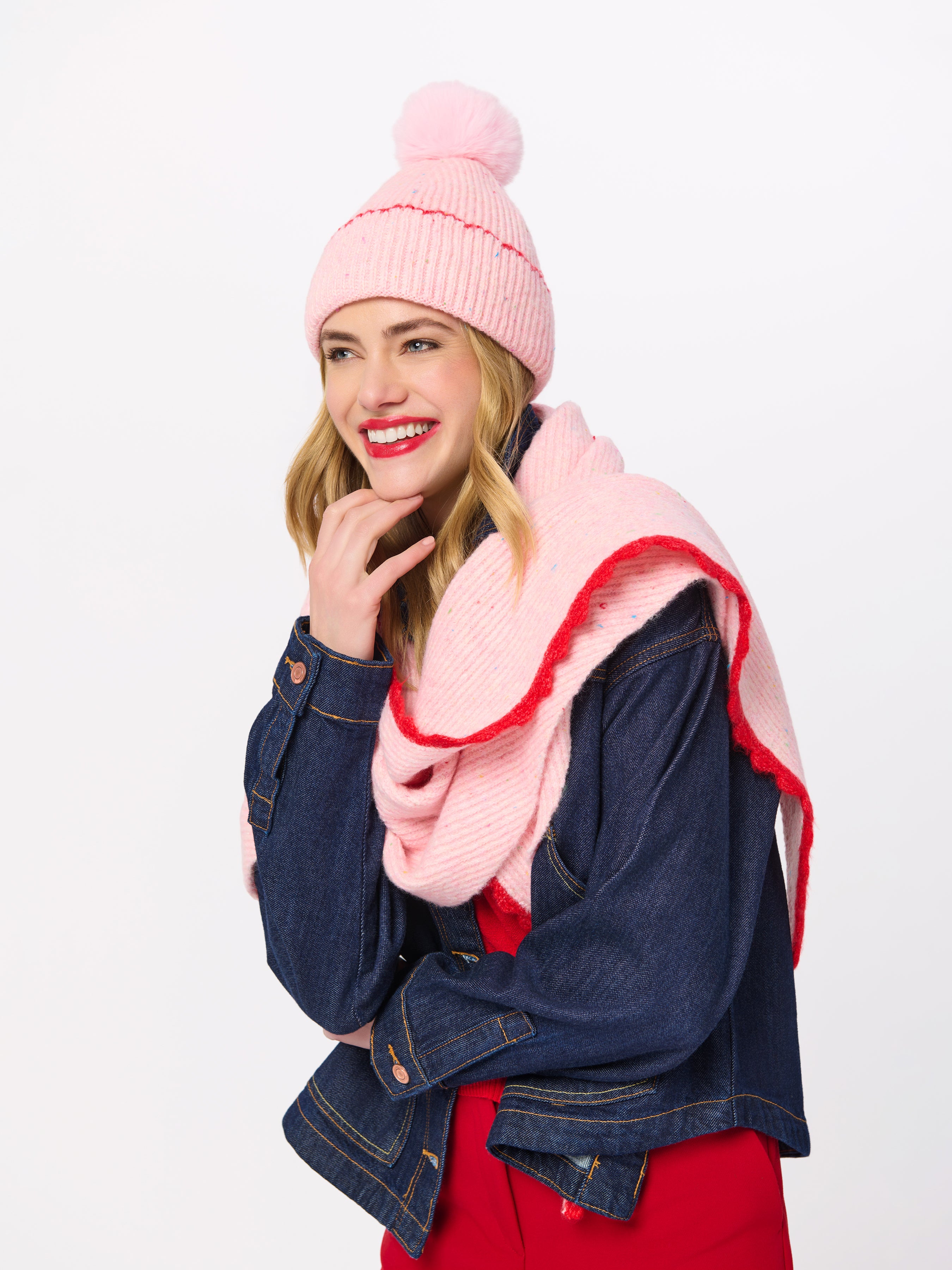 Shiraleah Kendra Triangle Scarf BLUSH / OS
