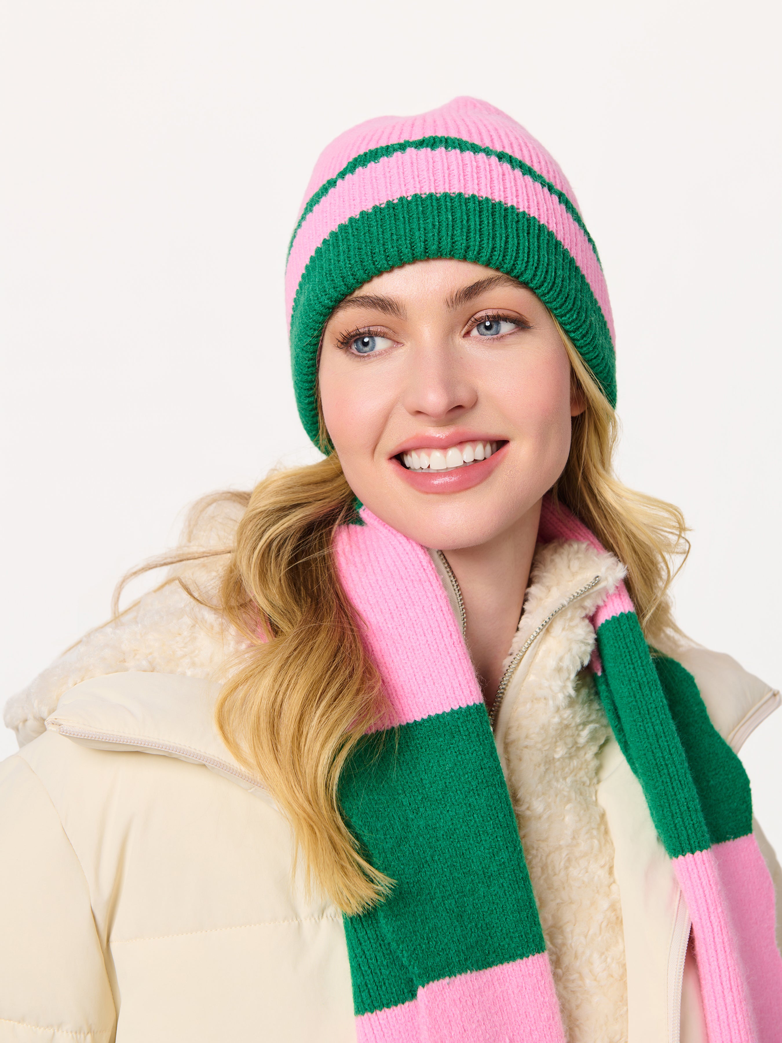 Shiraleah Scala Striped Scarf GREEN / OS