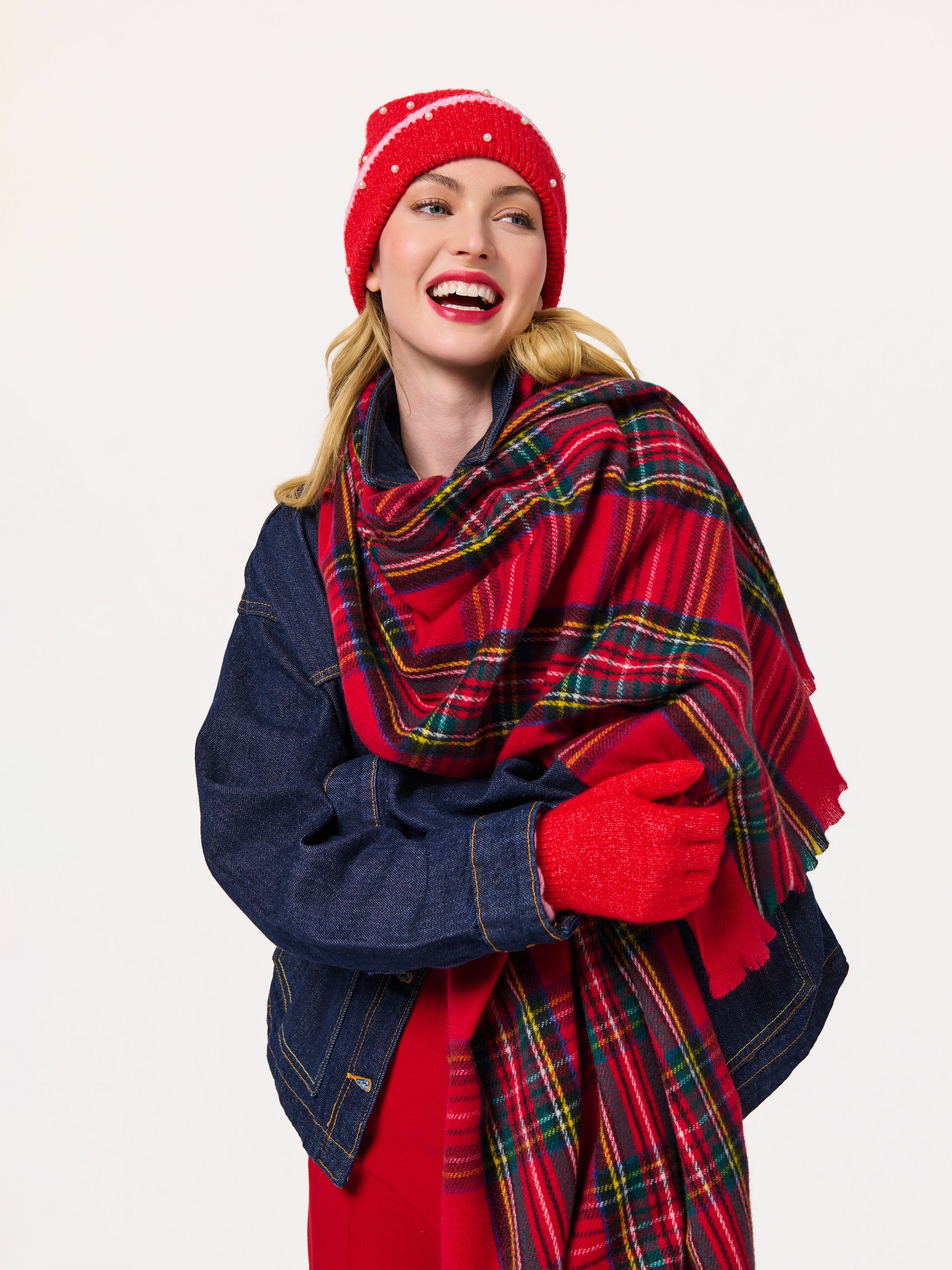 Shiraleah Blair Scarf RED / OS