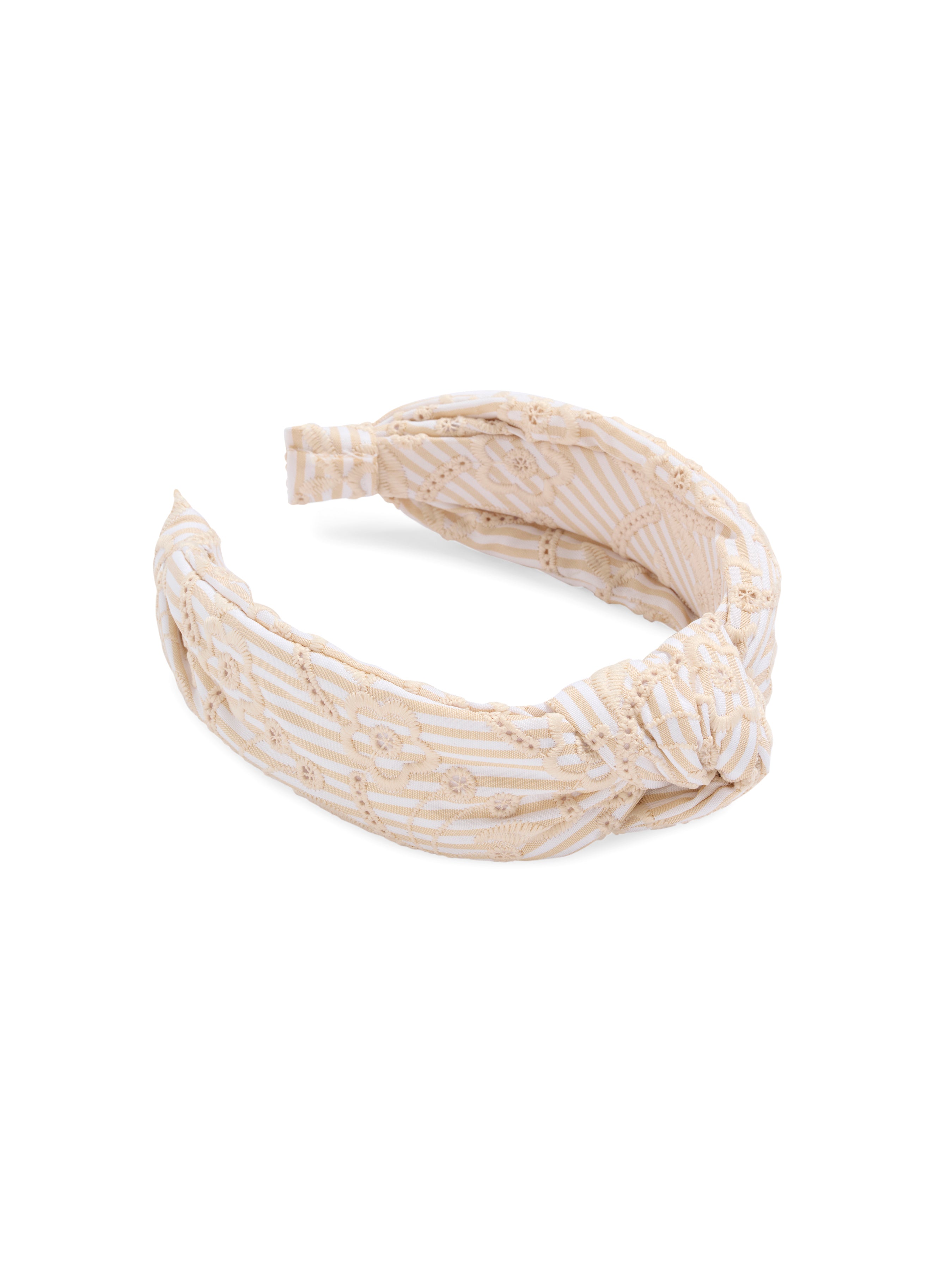Shiraleah Eyelet Striped Headband TAN