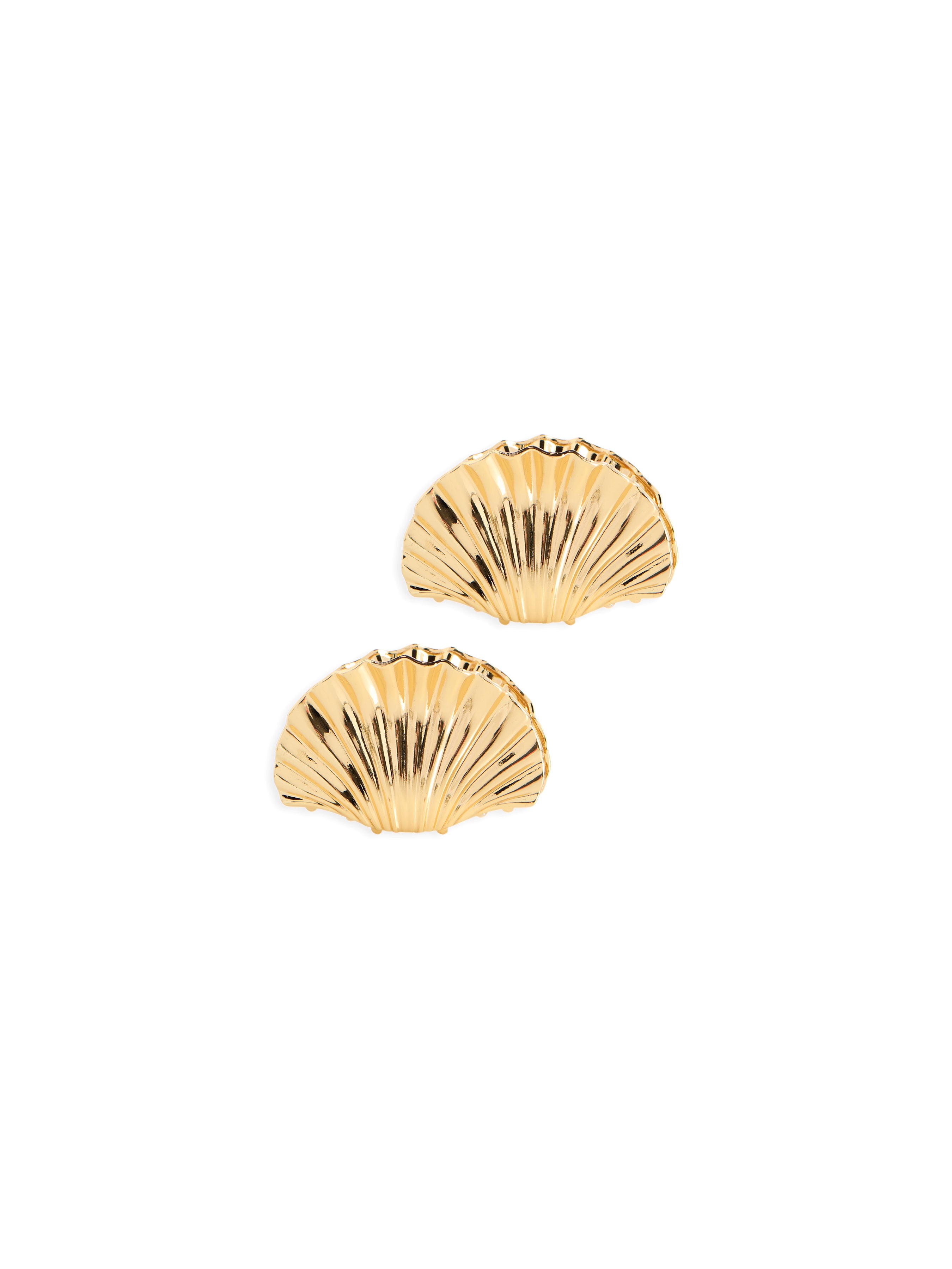 Shiraleah Set of 2 Shell Claw Clips, Gold