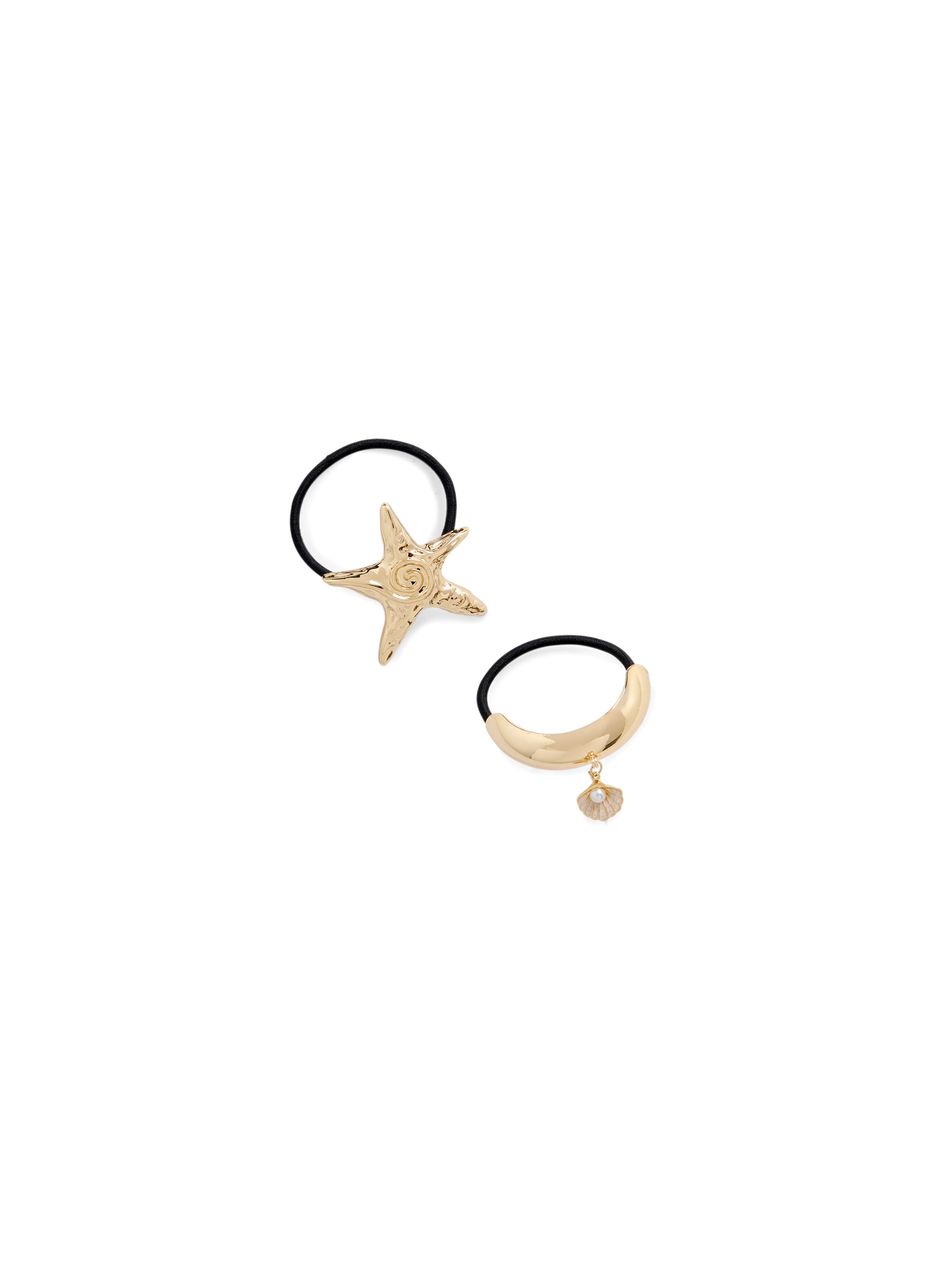 Shiraleah Set of 2 Starfish Pony Cuffs, Gold