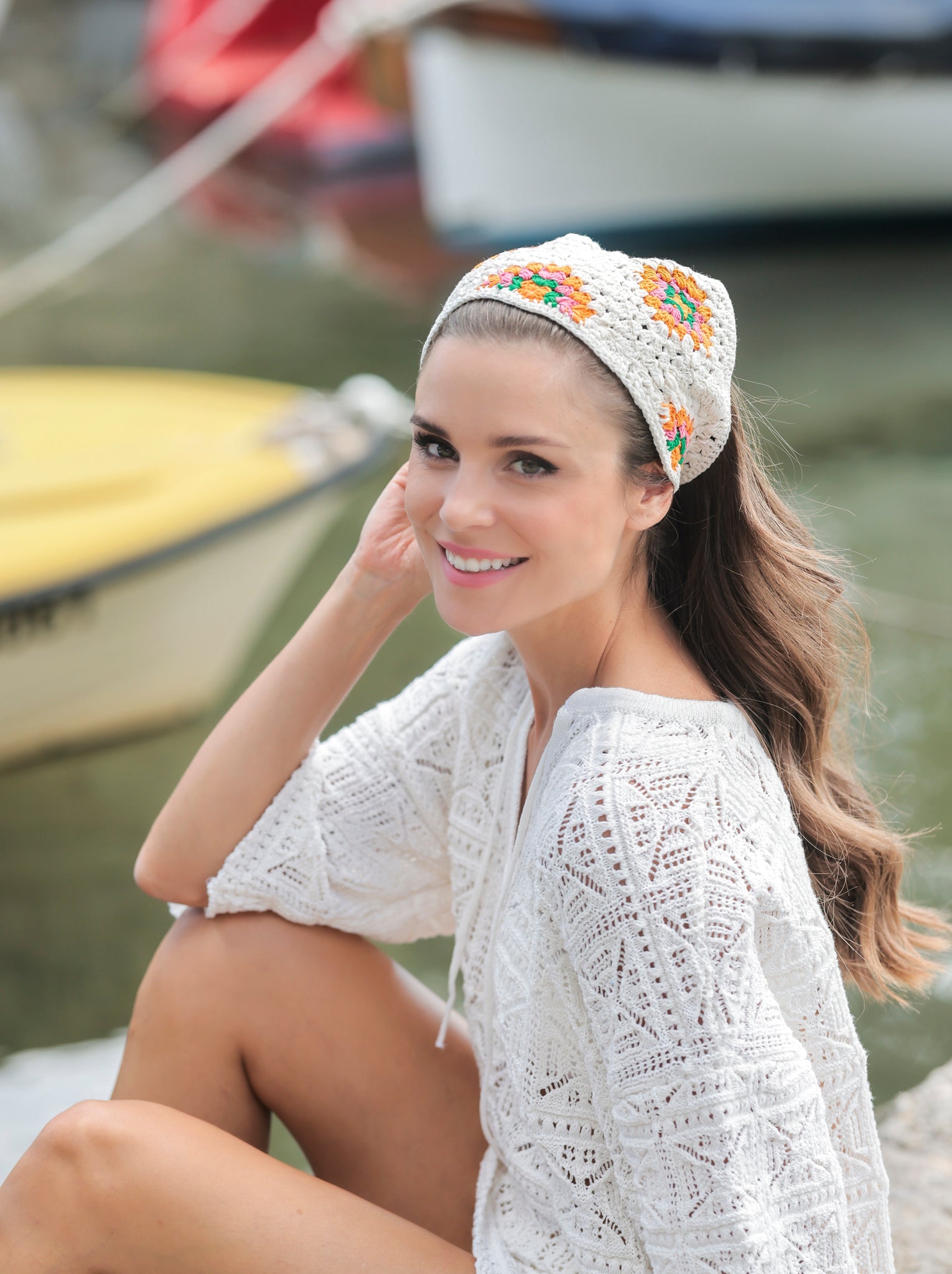 Shiraleah Luna Crochet Headscarf, Multi