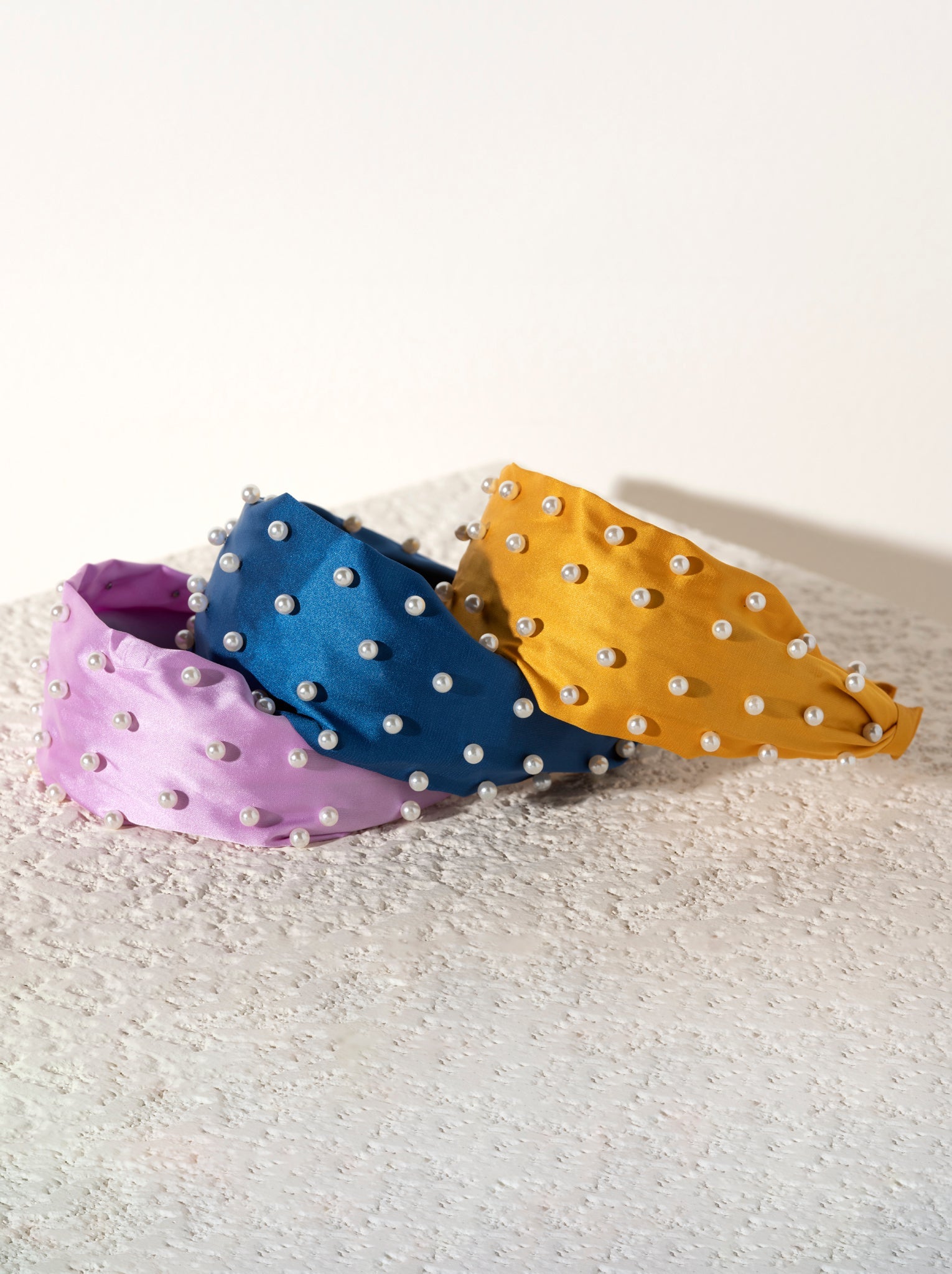 Shiraleah Pearl Wide Headband, Yellow