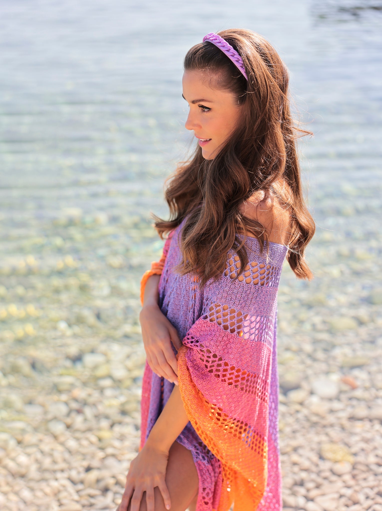 Shiraleah Chainlink Headband, Lilac