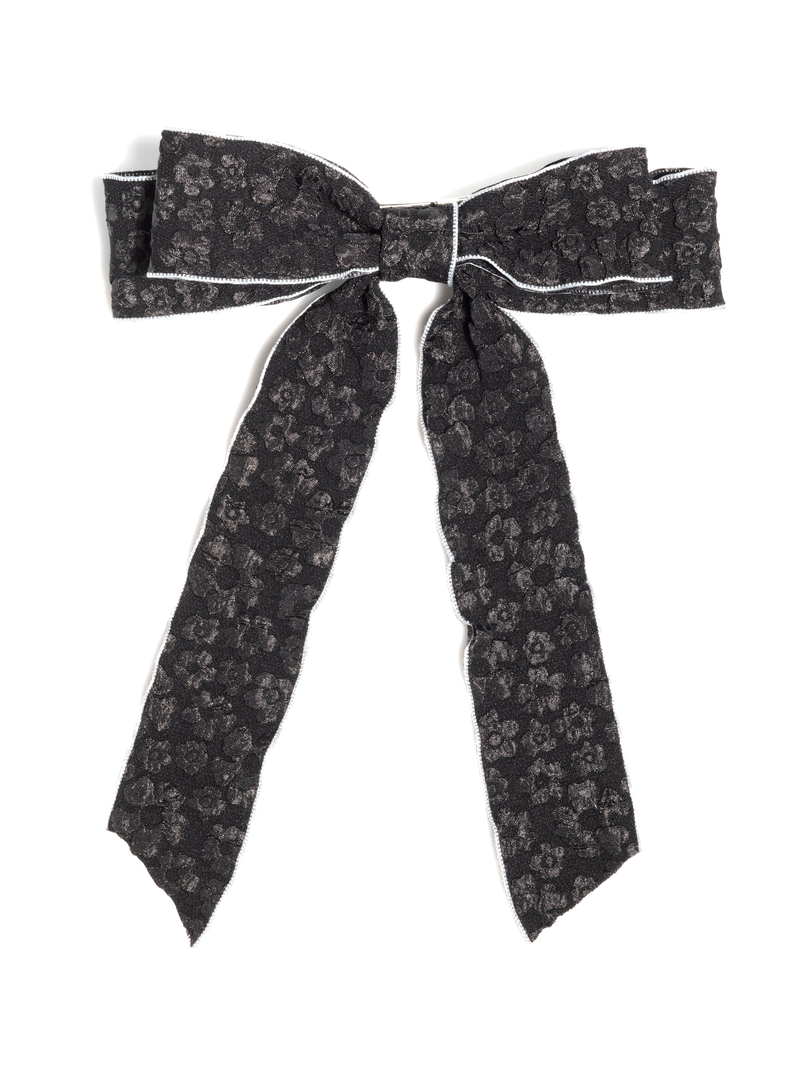 Shiraleah Textured Bow Clip, Black