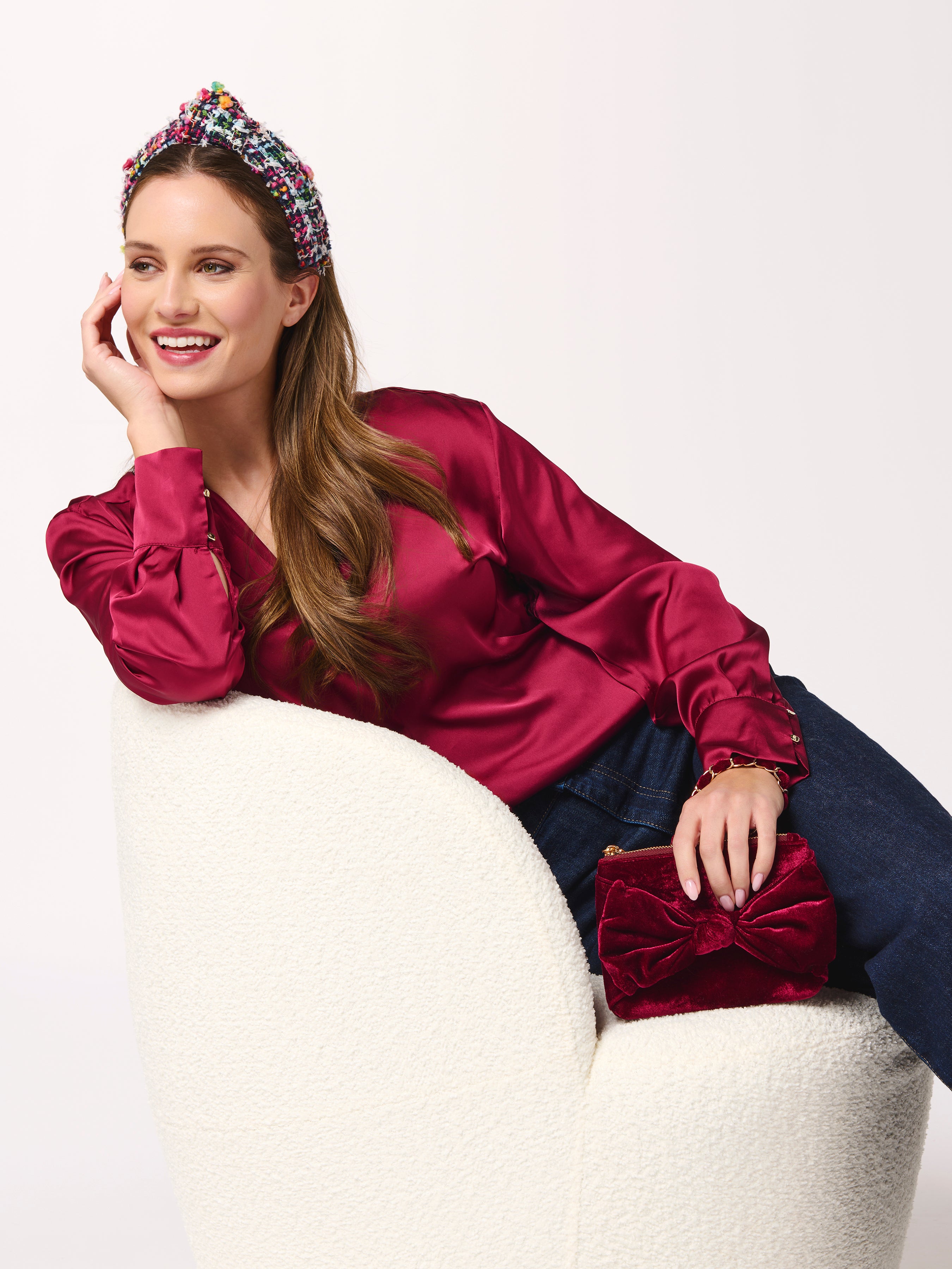 Shiraleah Nubby Knotted Headband NAVY