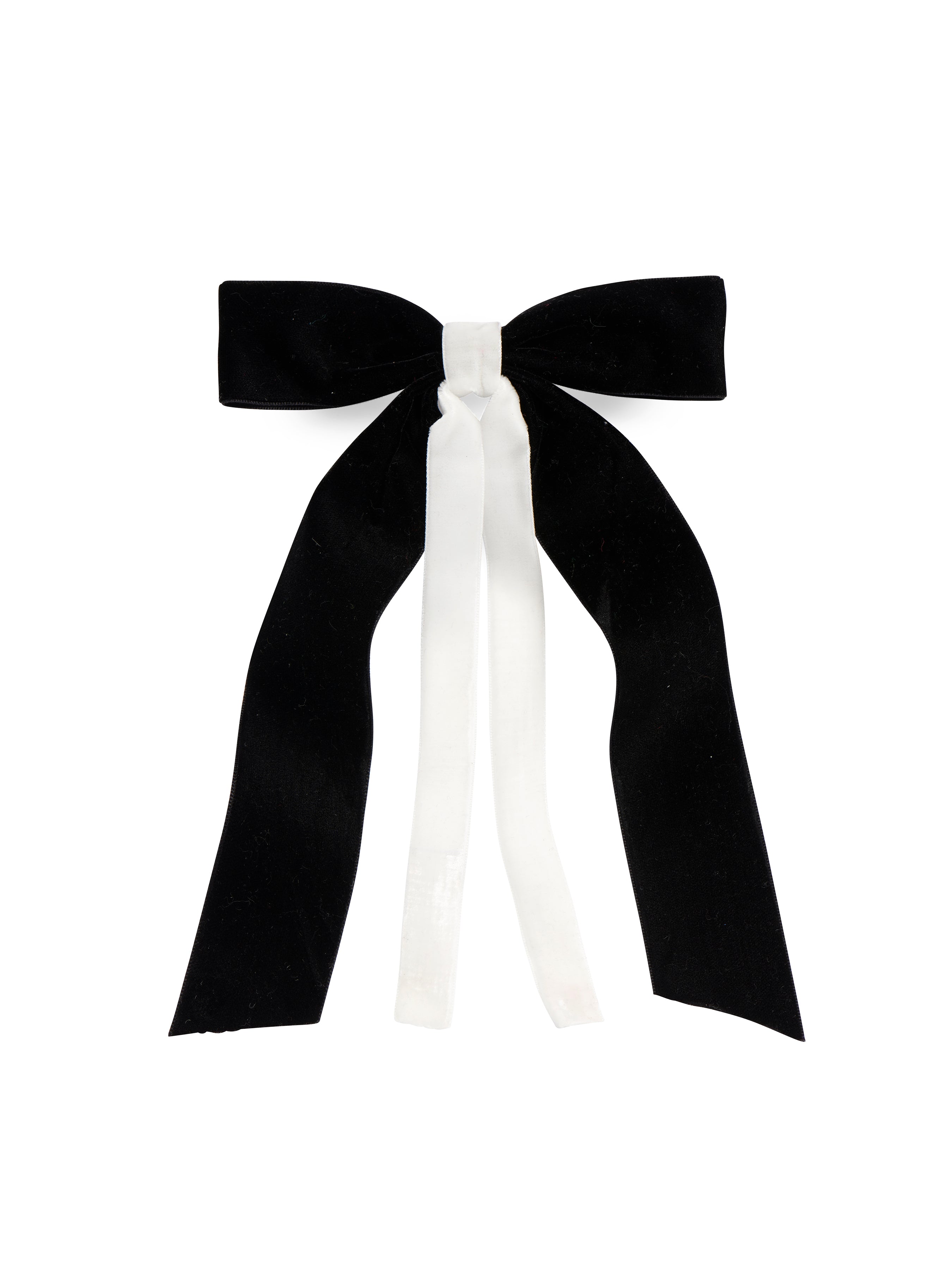 Shiraleah Two-Tone Velvet Bow Clip BLACK