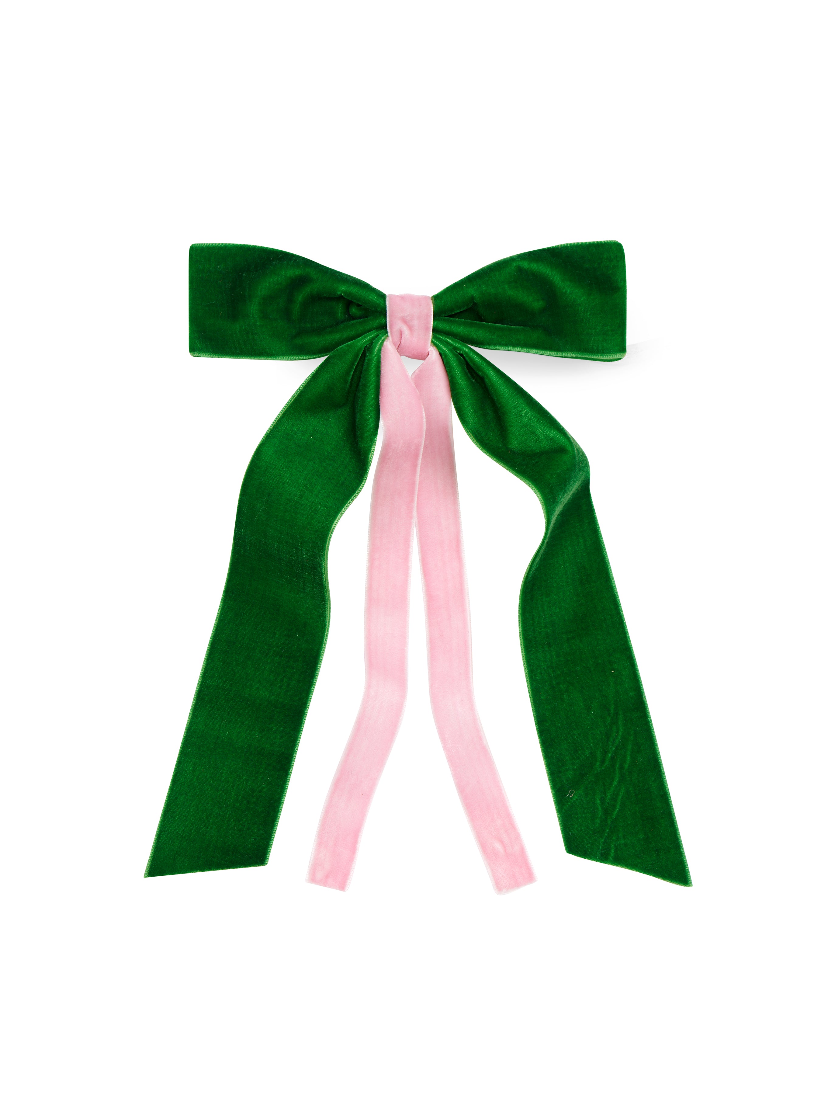 Shiraleah Two-Tone Velvet Bow Clip GREEN