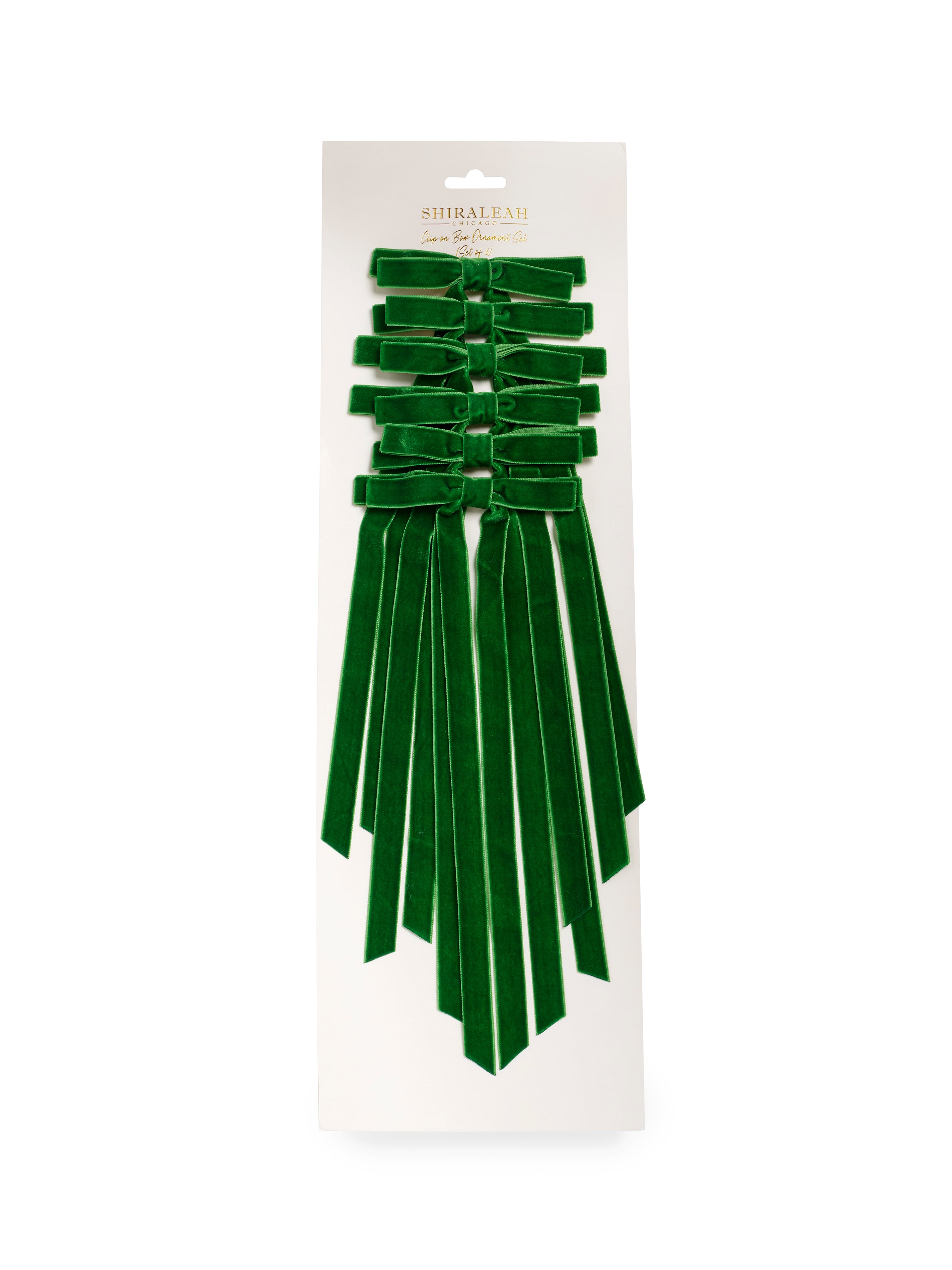 Shiraleah Assorted Set Of 6 Decorative Bows GREEN