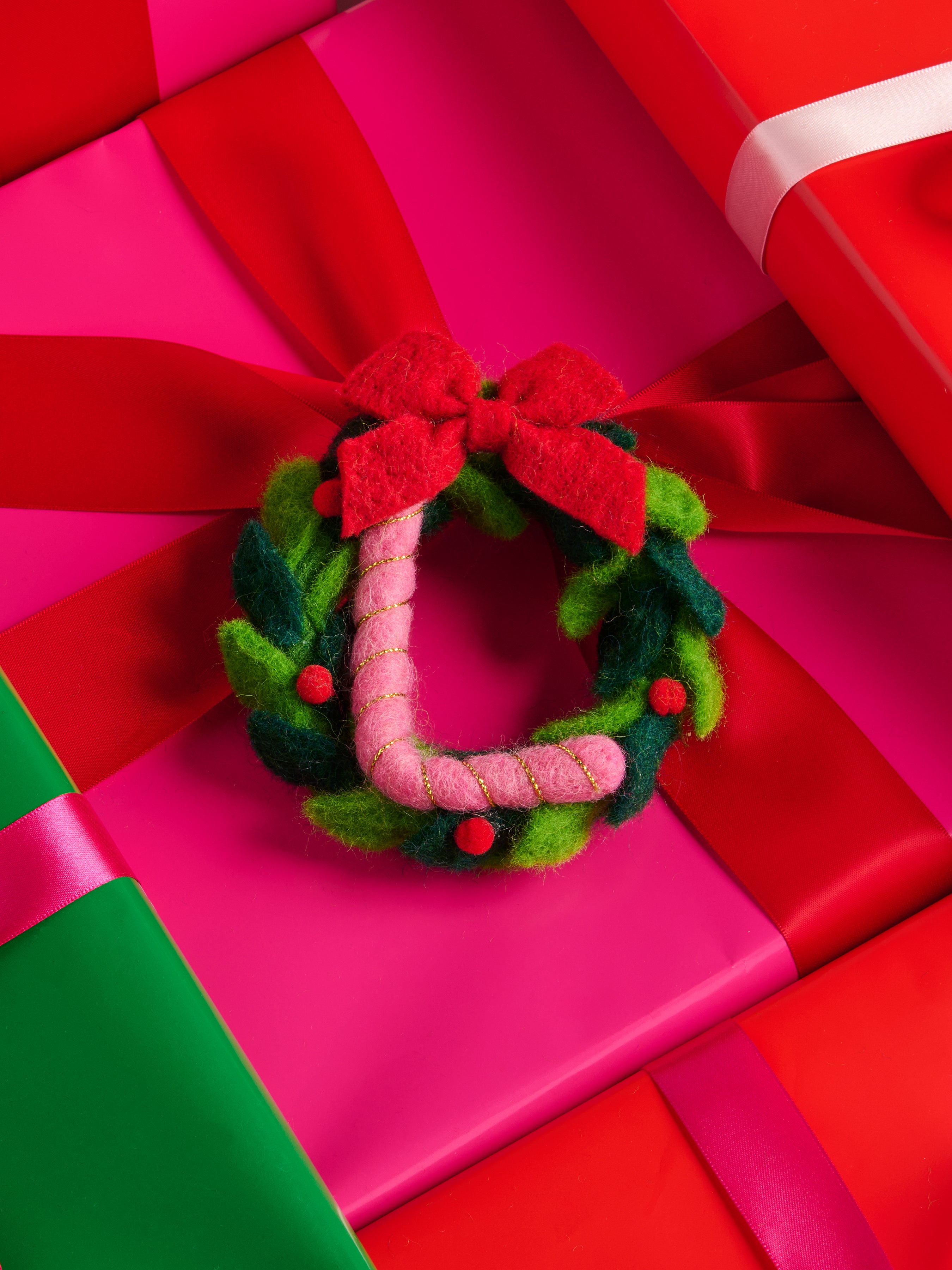 Shiraleah Assorted Set of 13 Initial Wreath Ornaments, Multi
