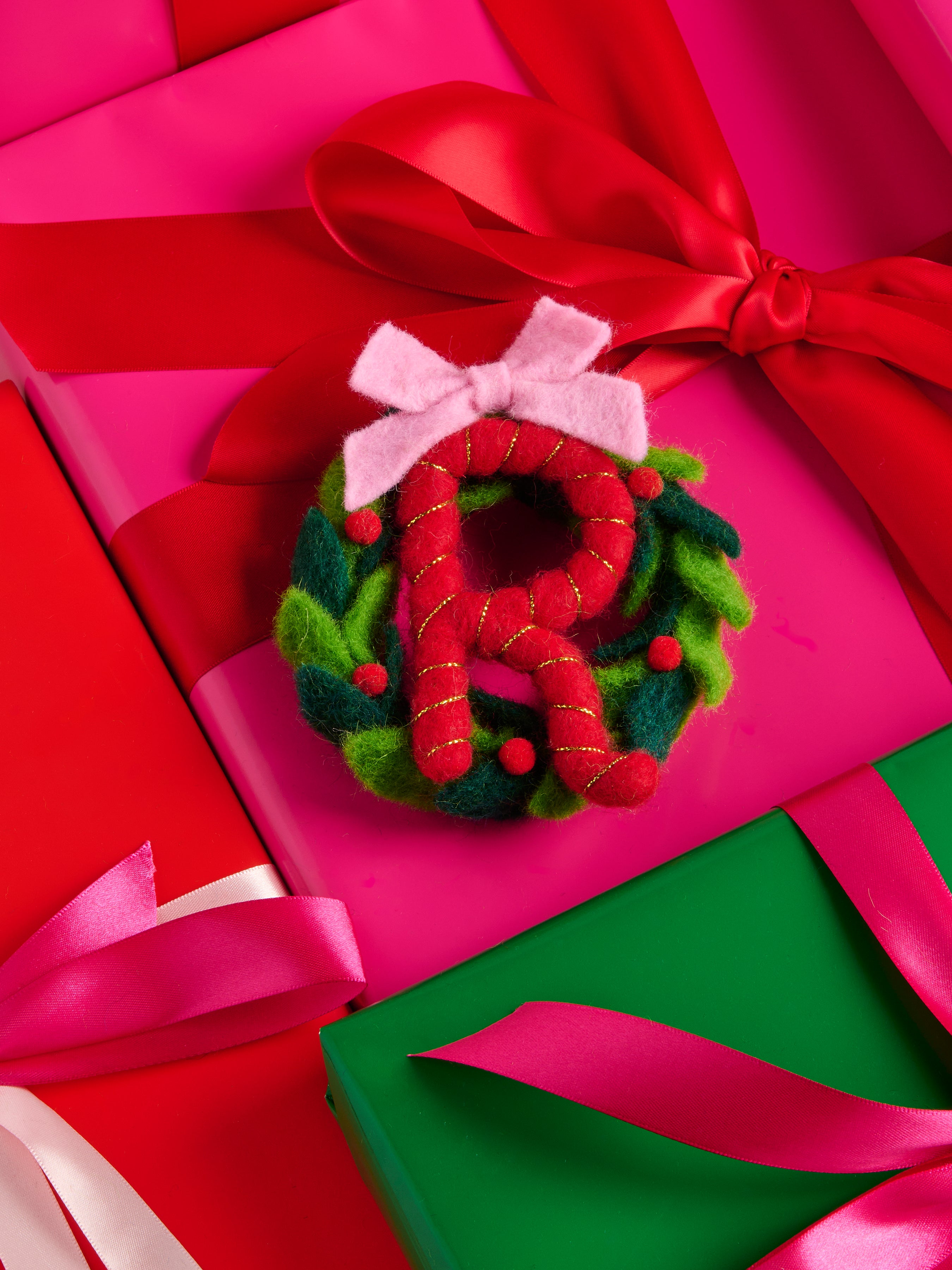 Shiraleah Assorted Set of 13 Initial Wreath Ornaments, Multi