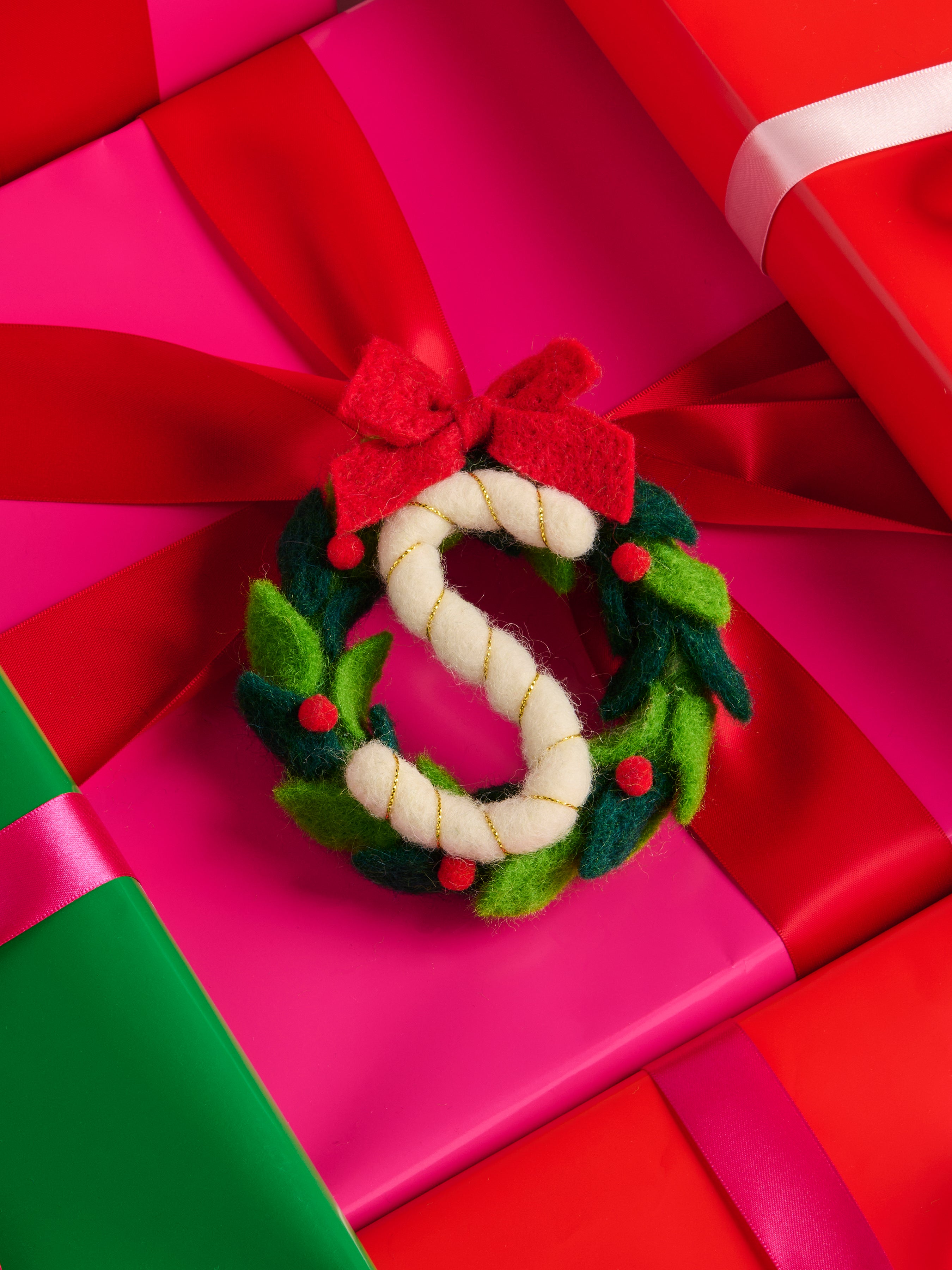 Shiraleah Assorted Set of 13 Initial Wreath Ornaments, Multi