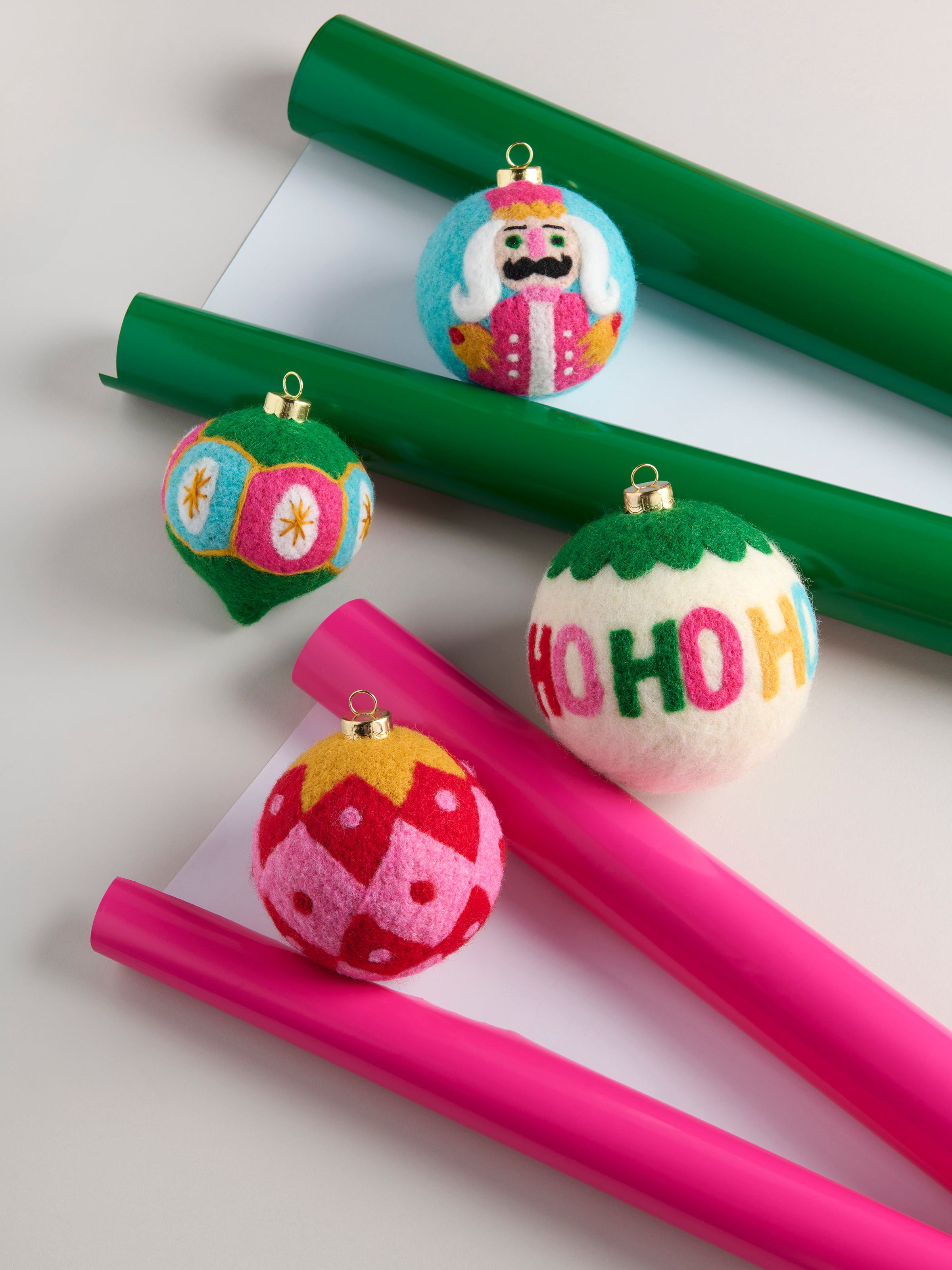 Shiraleah "Ho Ho Ho" Assorted Set of 4 Ornaments, Multi
