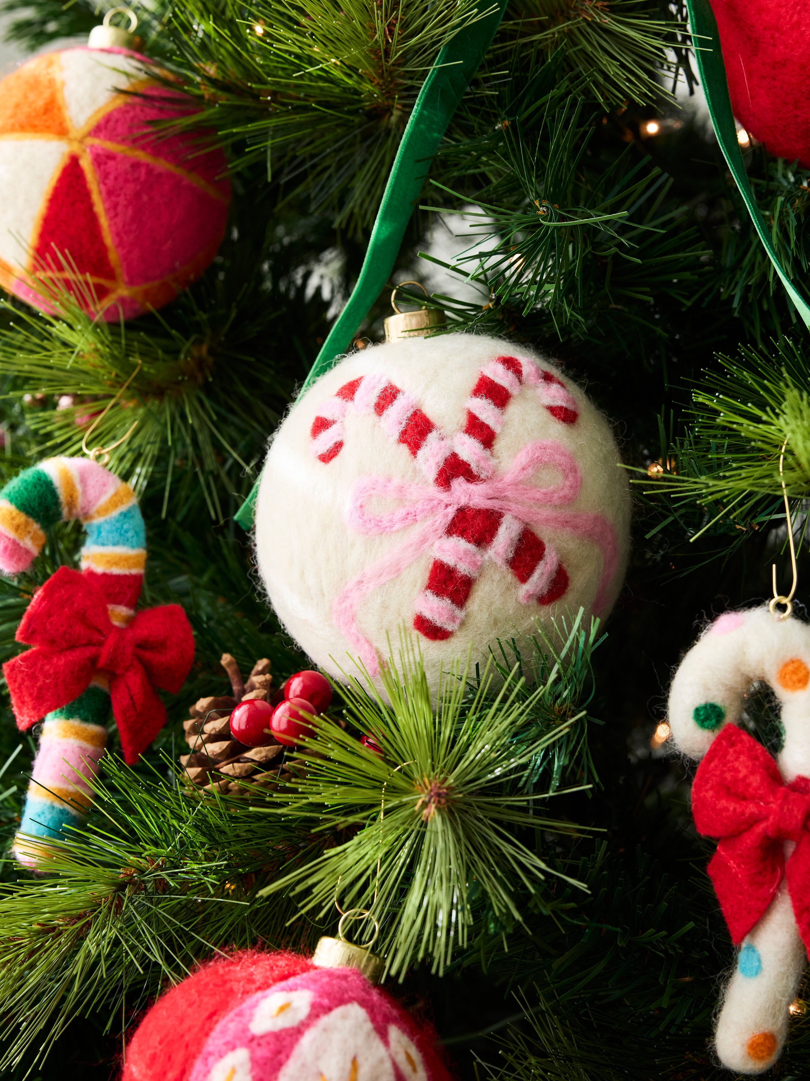 Shiraleah Candy Cane Assorted Set Of 4 Ornaments, Multi
