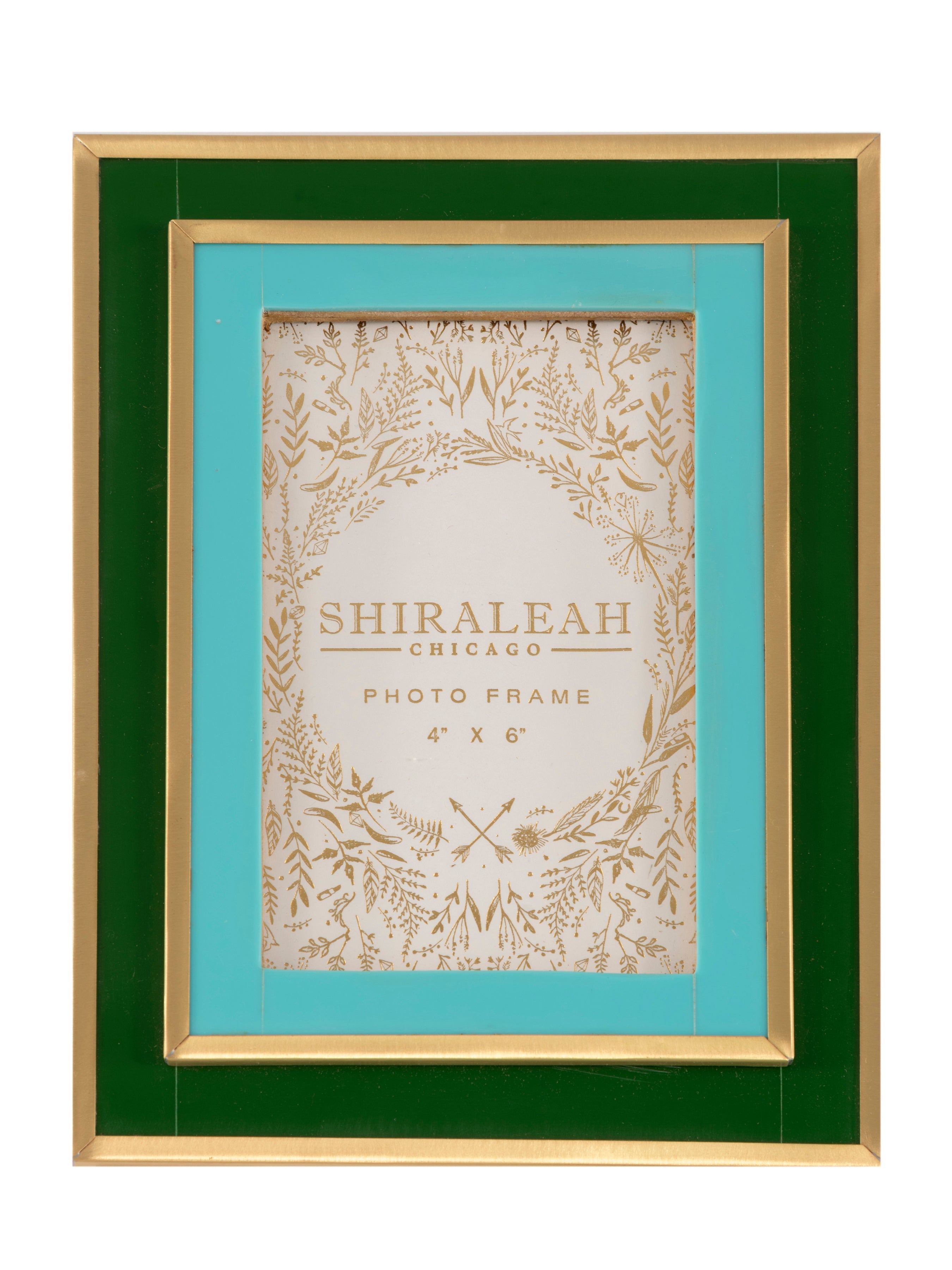Shiraleah Viva 4" x 6" Layered Picture Frame GREEN