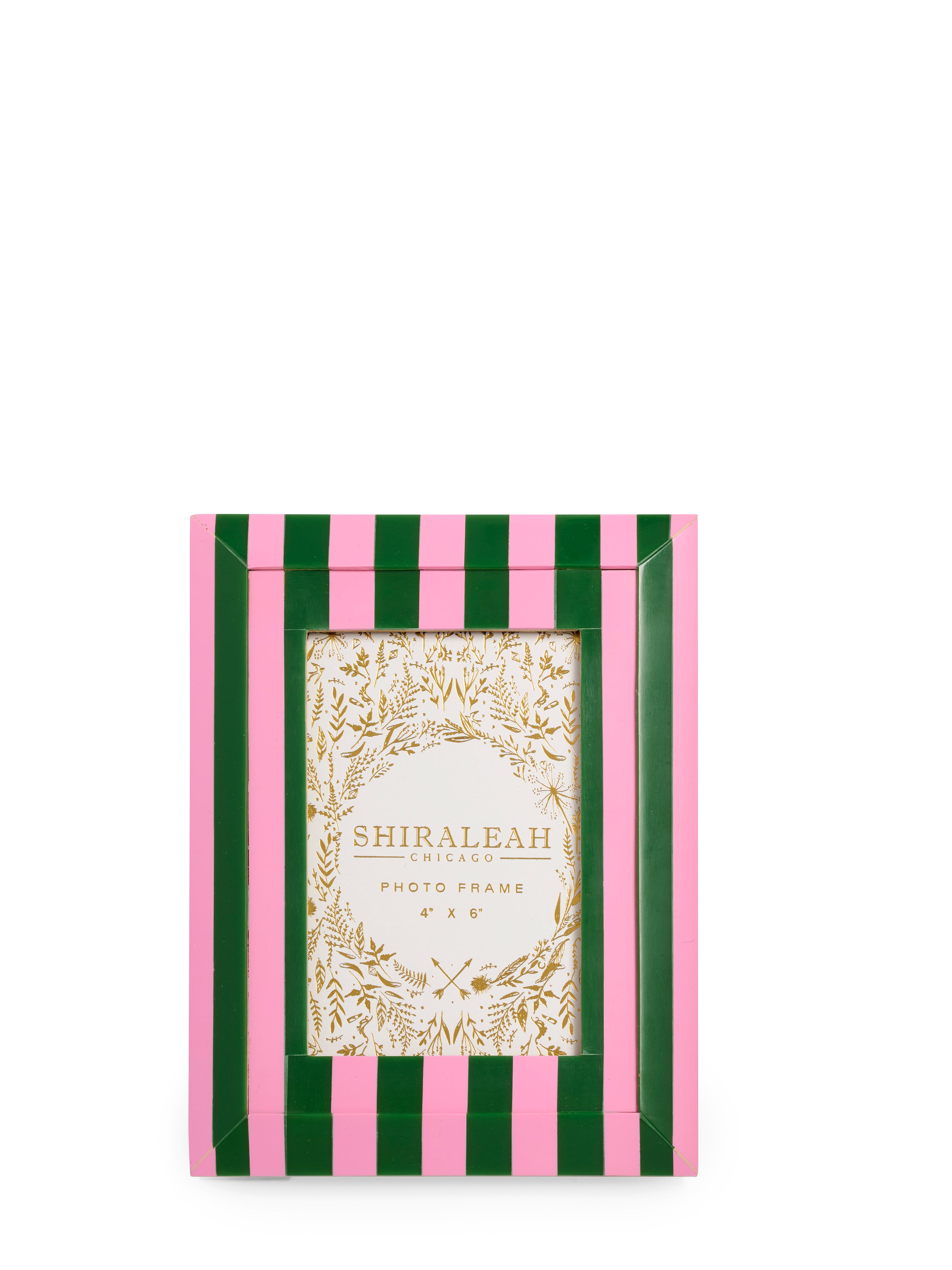 Shiraleah Viva 4" X 6" Striped Bevel Picture Frame PINK