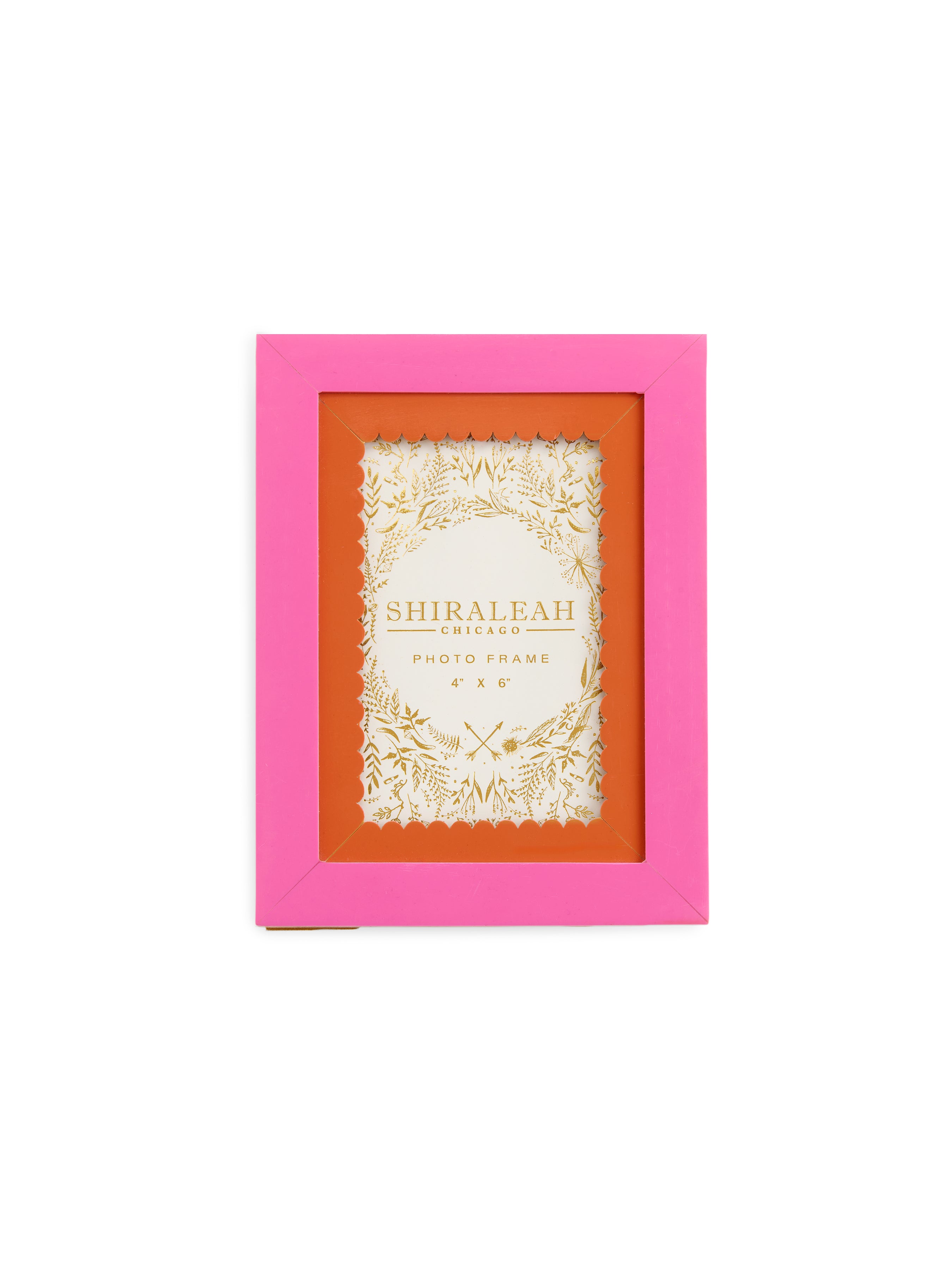 Shiraleah Poppy 4" X 6" Scalloped Edge Bevel Picture Frame PINK / OS