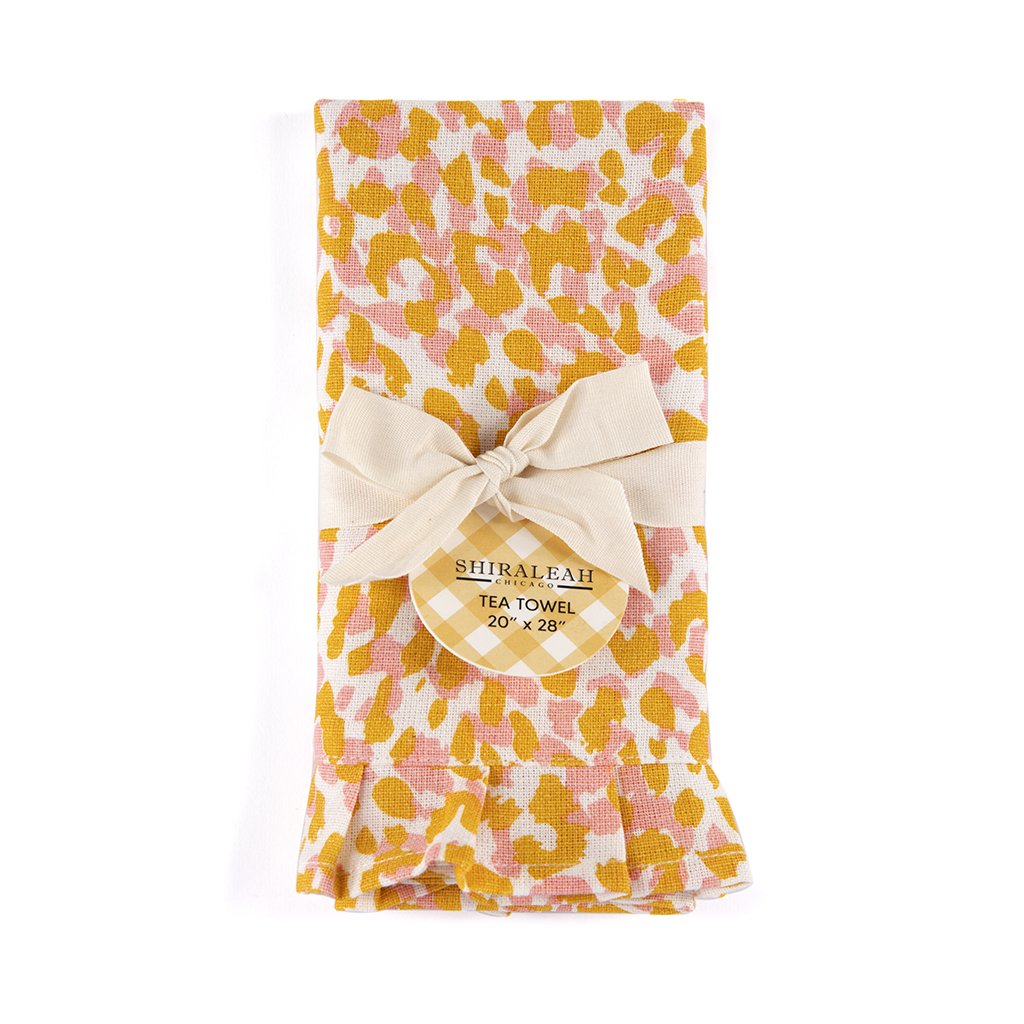 Shiraleah Nora Leopard Print Tea Towel, Multi