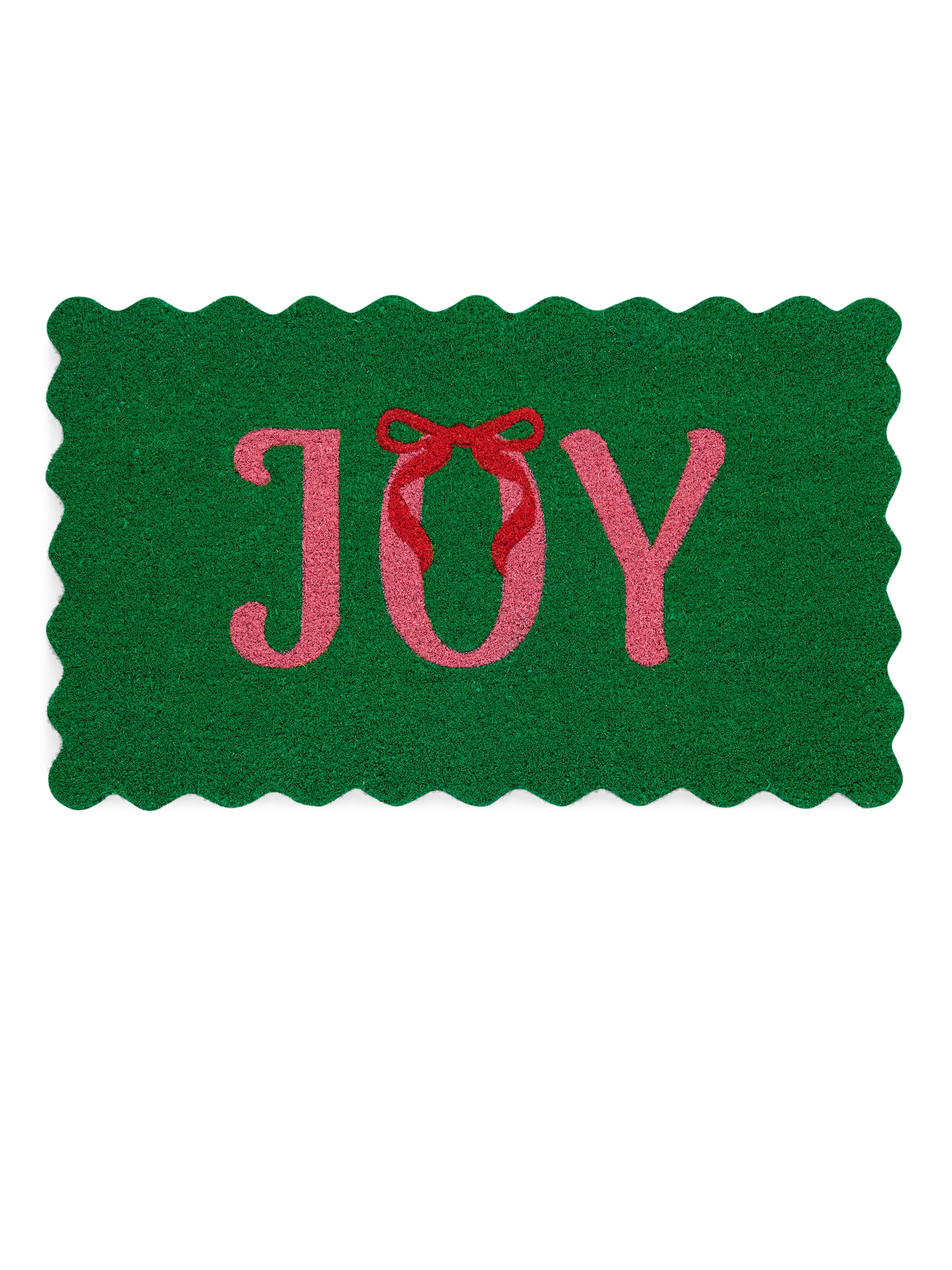 Shiraleah "Joy" Scalloped Doormat, Green