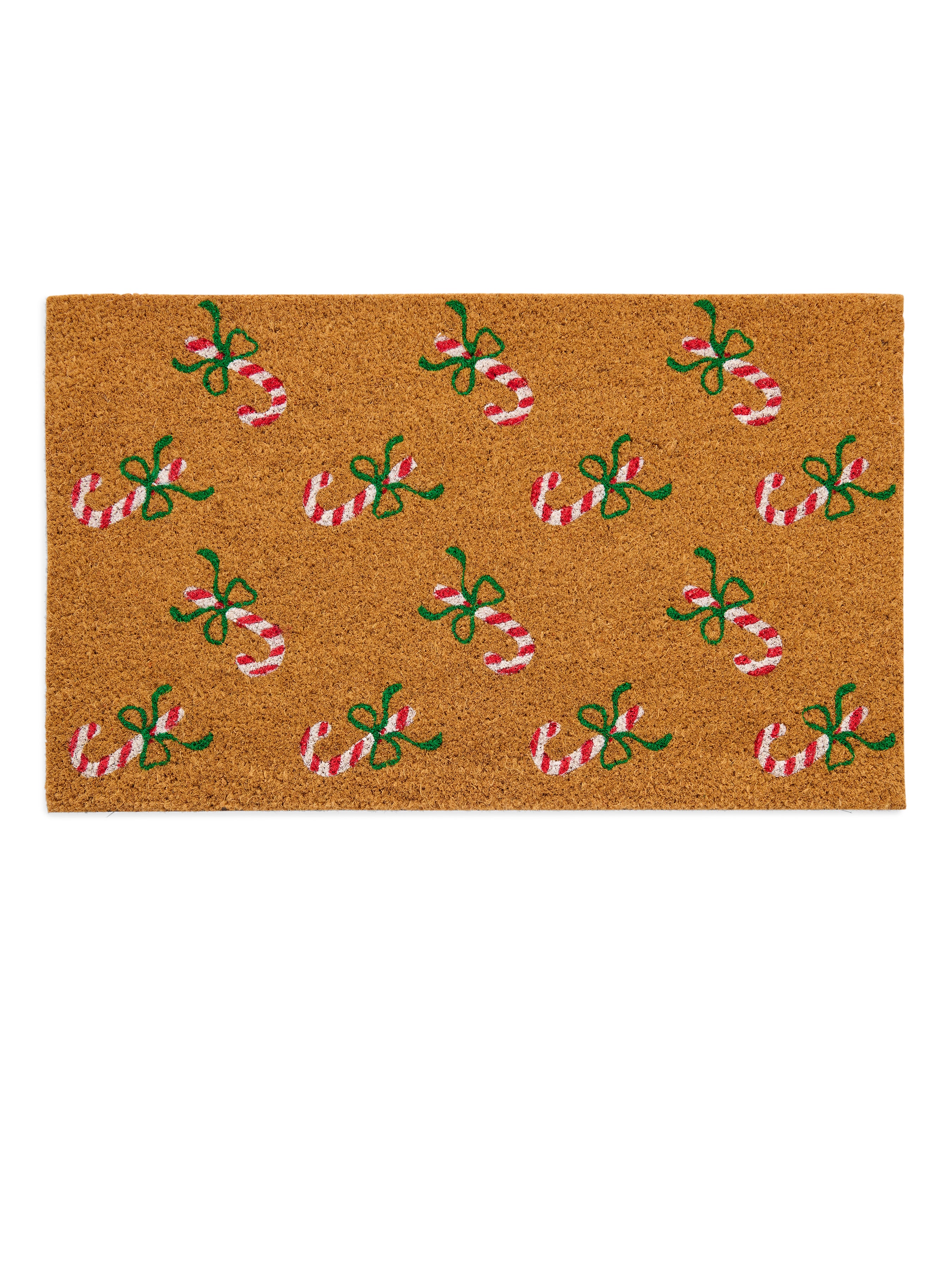 Shiraleah Candy Cane Doormat, Natural