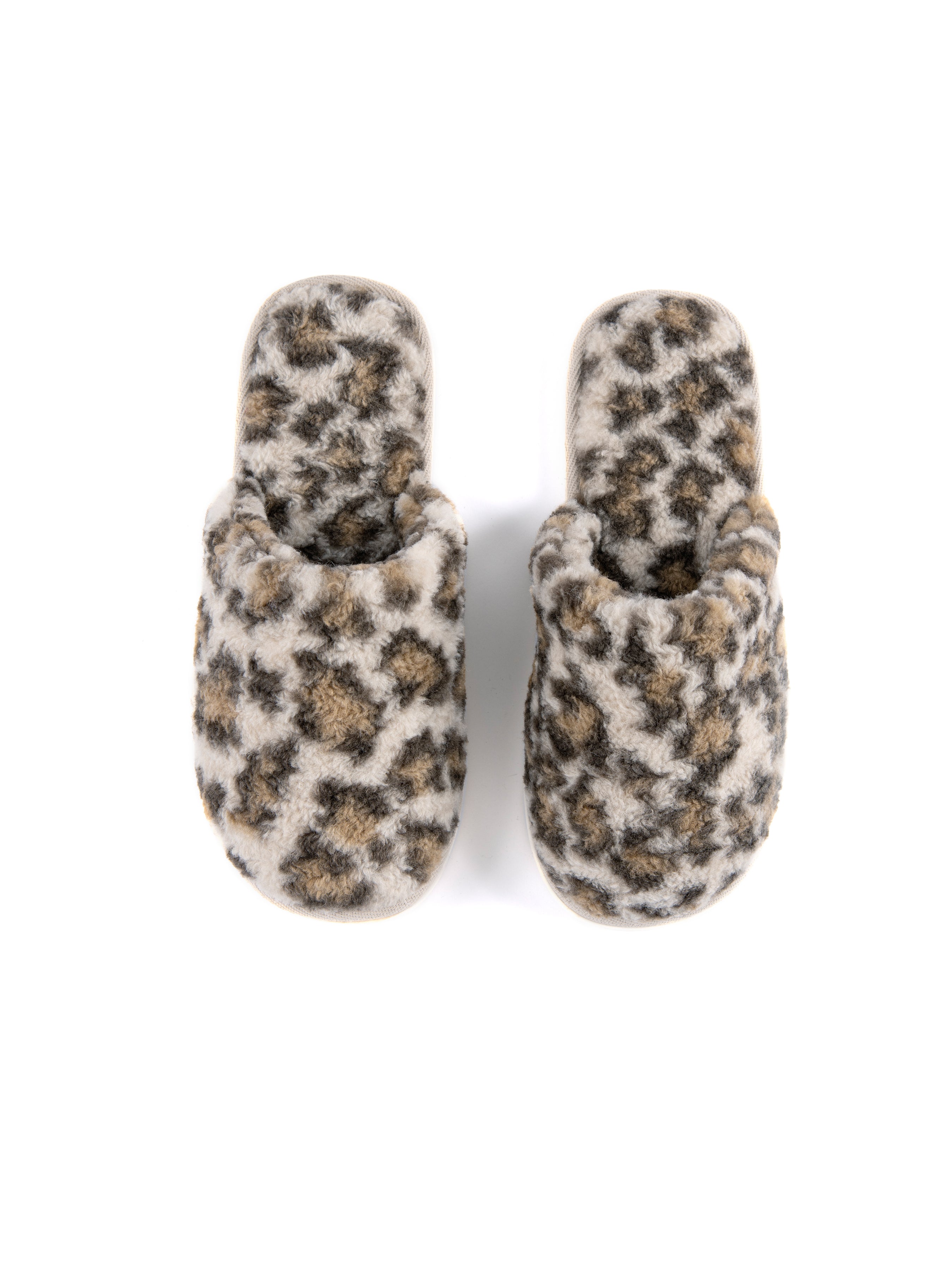 Shiraleah Avignon Leopard Print Sherpa Slippers, Multi