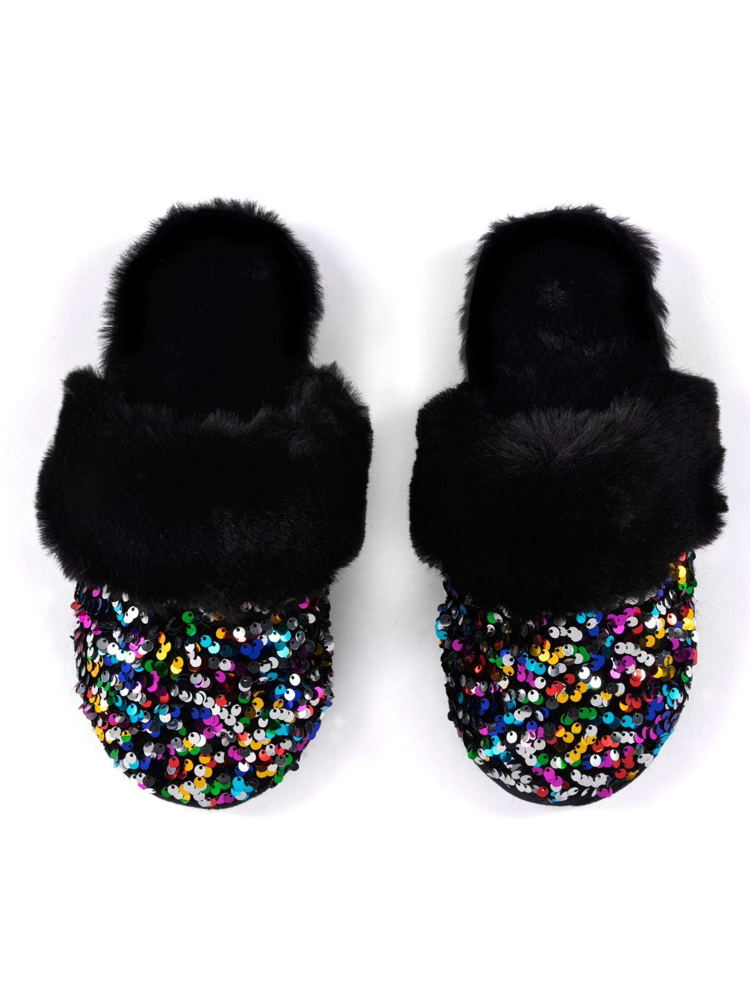 Shiraleah Assorted Set Of 2 Sizes Fiesta Slippers, Black