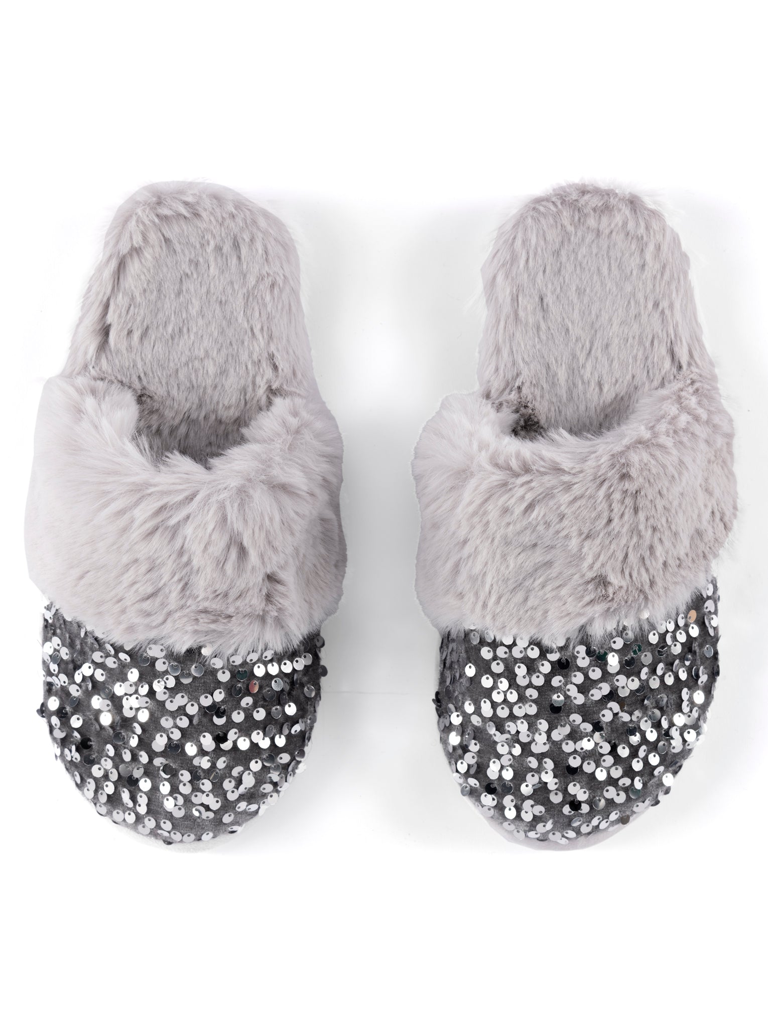 Shiraleah Assorted Set Of 2 Sizes Fiesta Slippers, Silver