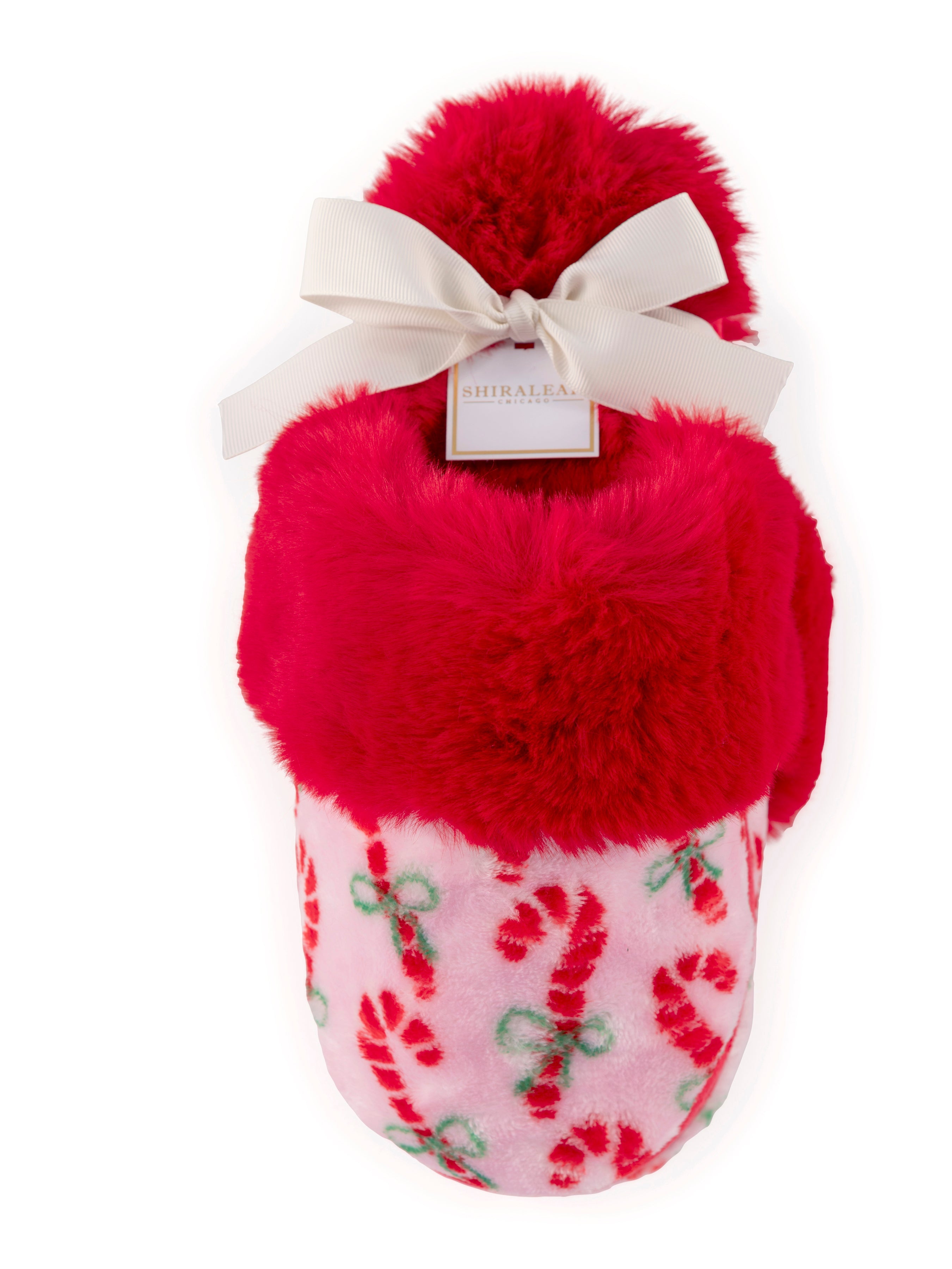 Shiraleah Felicity Candy Cane Slippers MULTI
