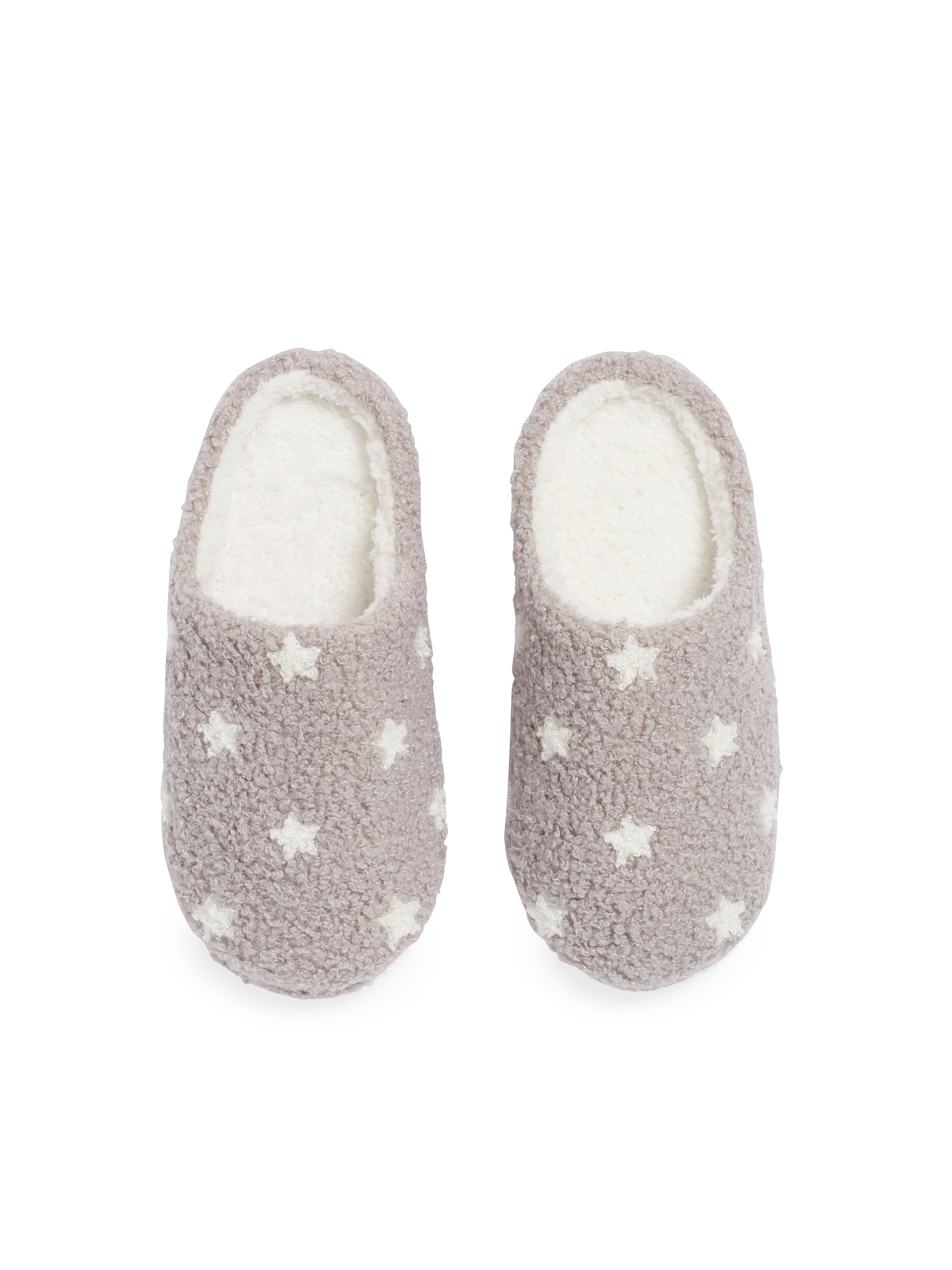 Shiraleah Assorted Set of 2 Sizes Star Slippers GREY