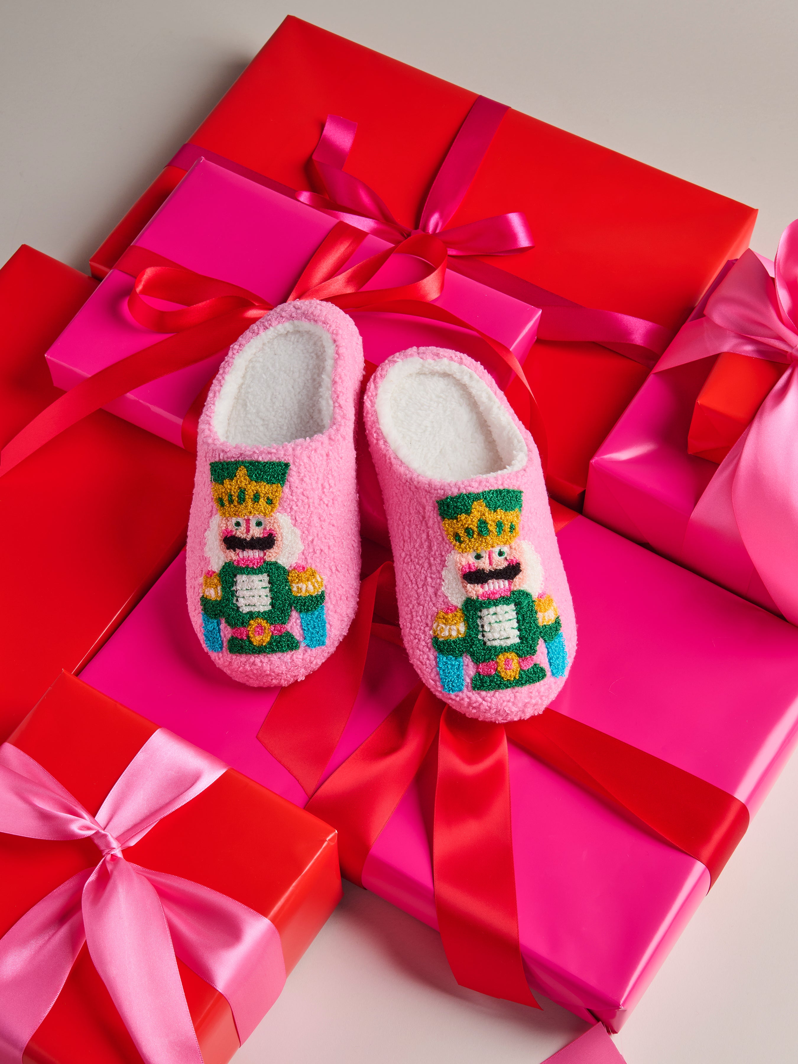 Shiraleah Nutcracker Slippers, Blush