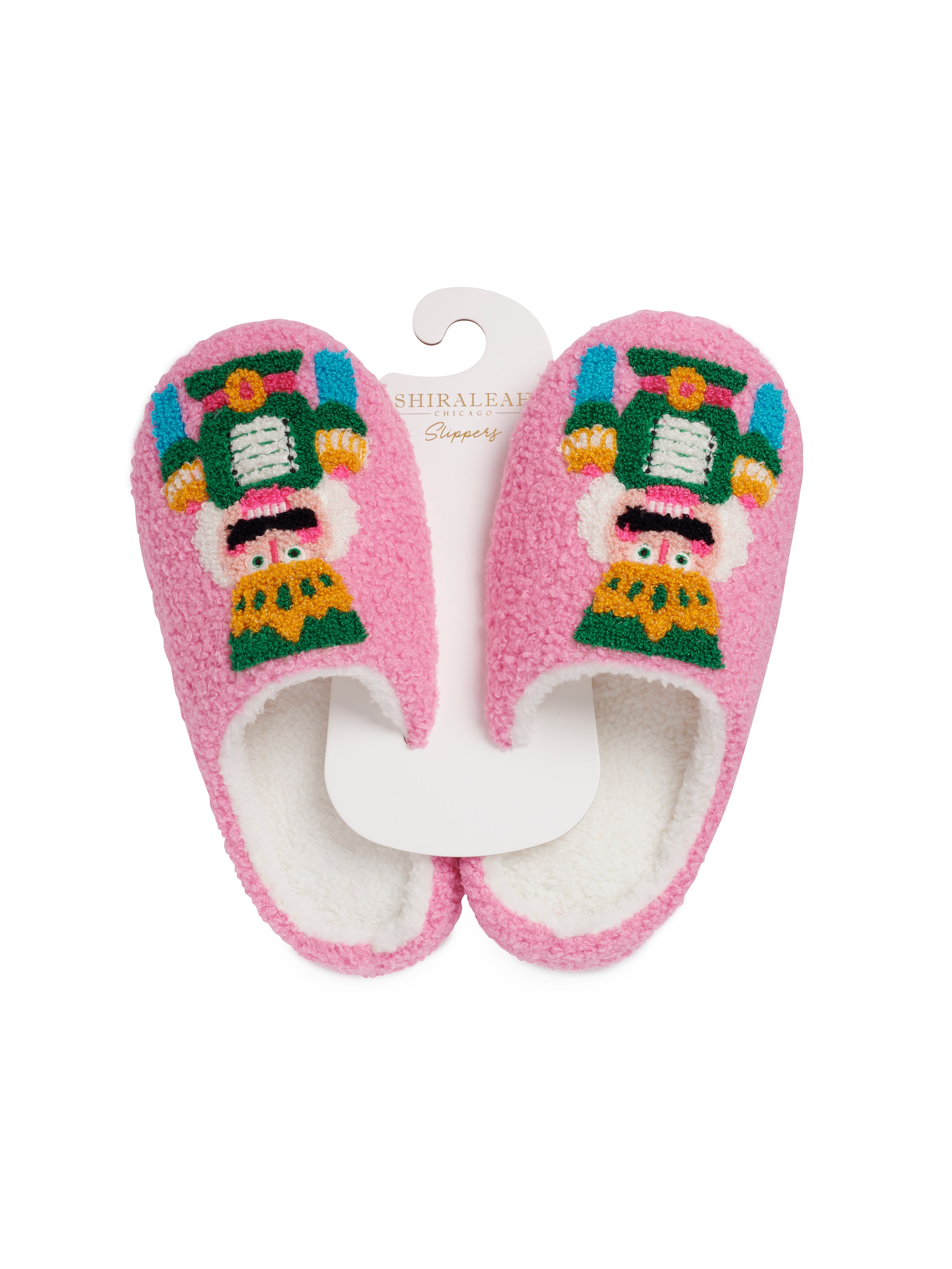 Shiraleah Assorted Set Of 2 Sizes Nutcracker Slippers, Blush