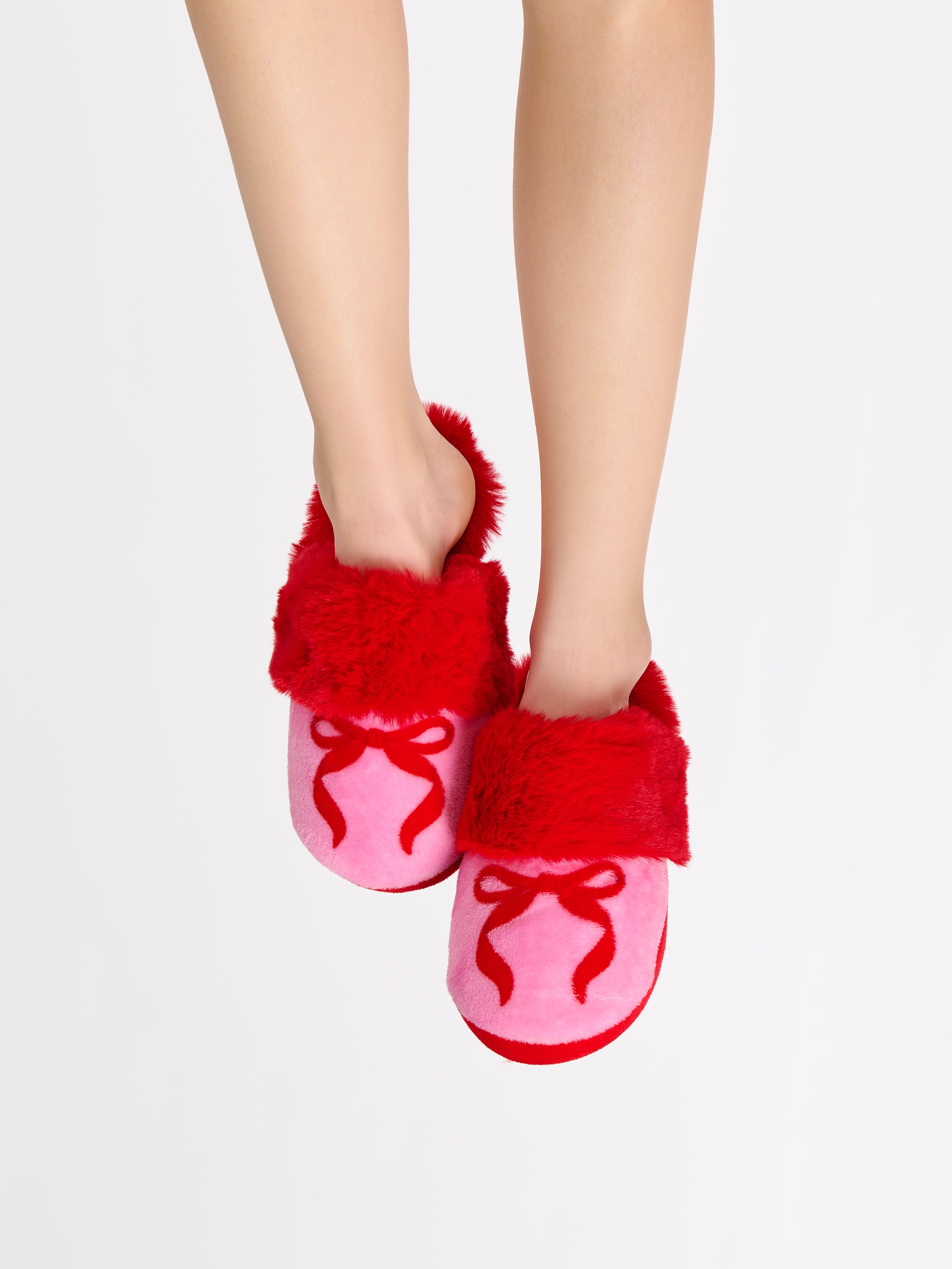 Shiraleah Bow Slippers, Pink