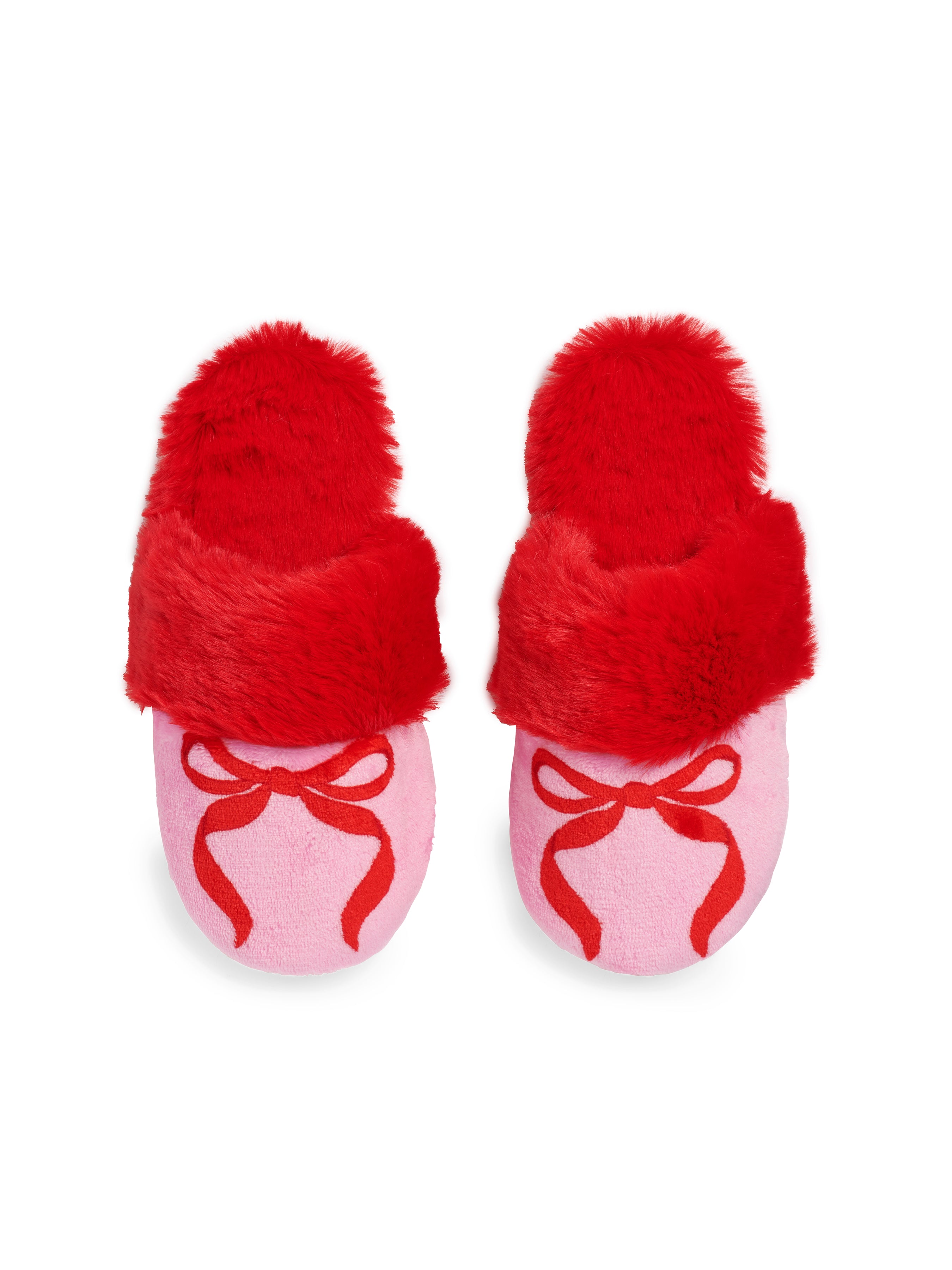 Shiraleah Assorted Set Of 2 Sizes Bow Slippers, Pink