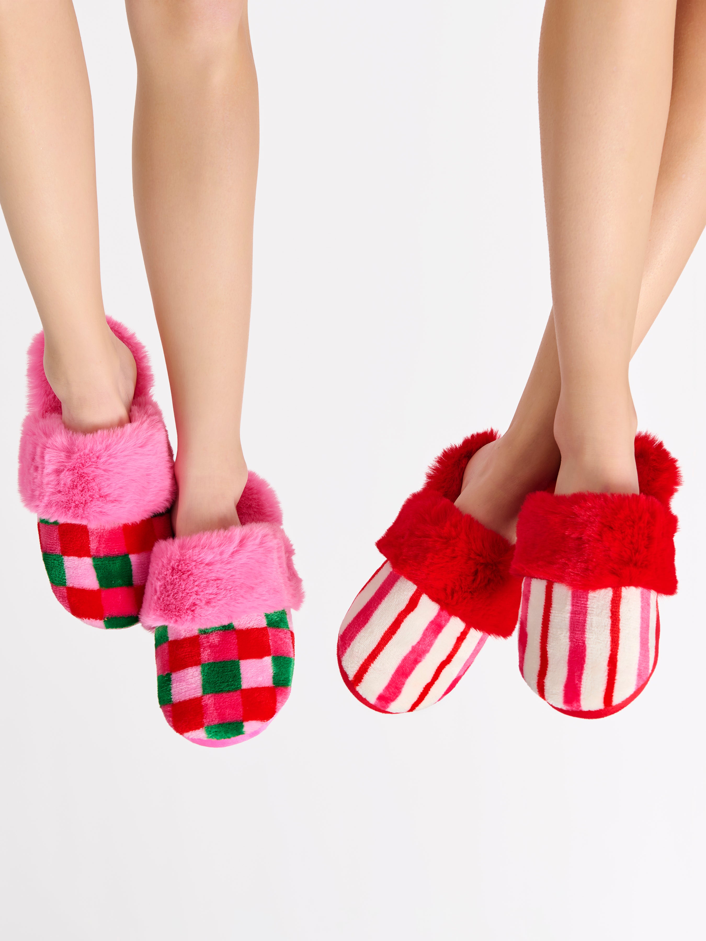 Shiraleah Checkered Slippers, Multi