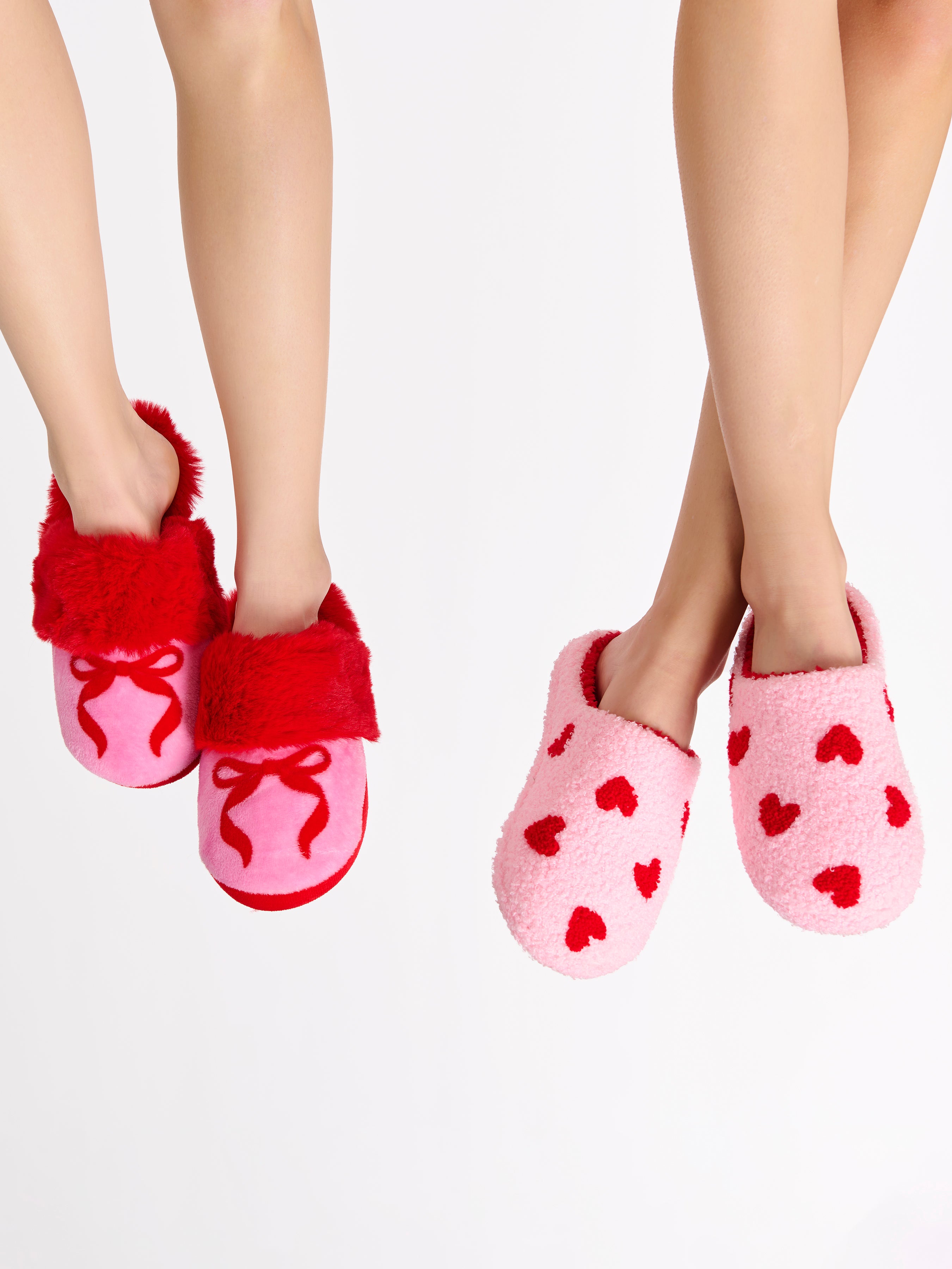 Shiraleah Hearts Slippers, Blush