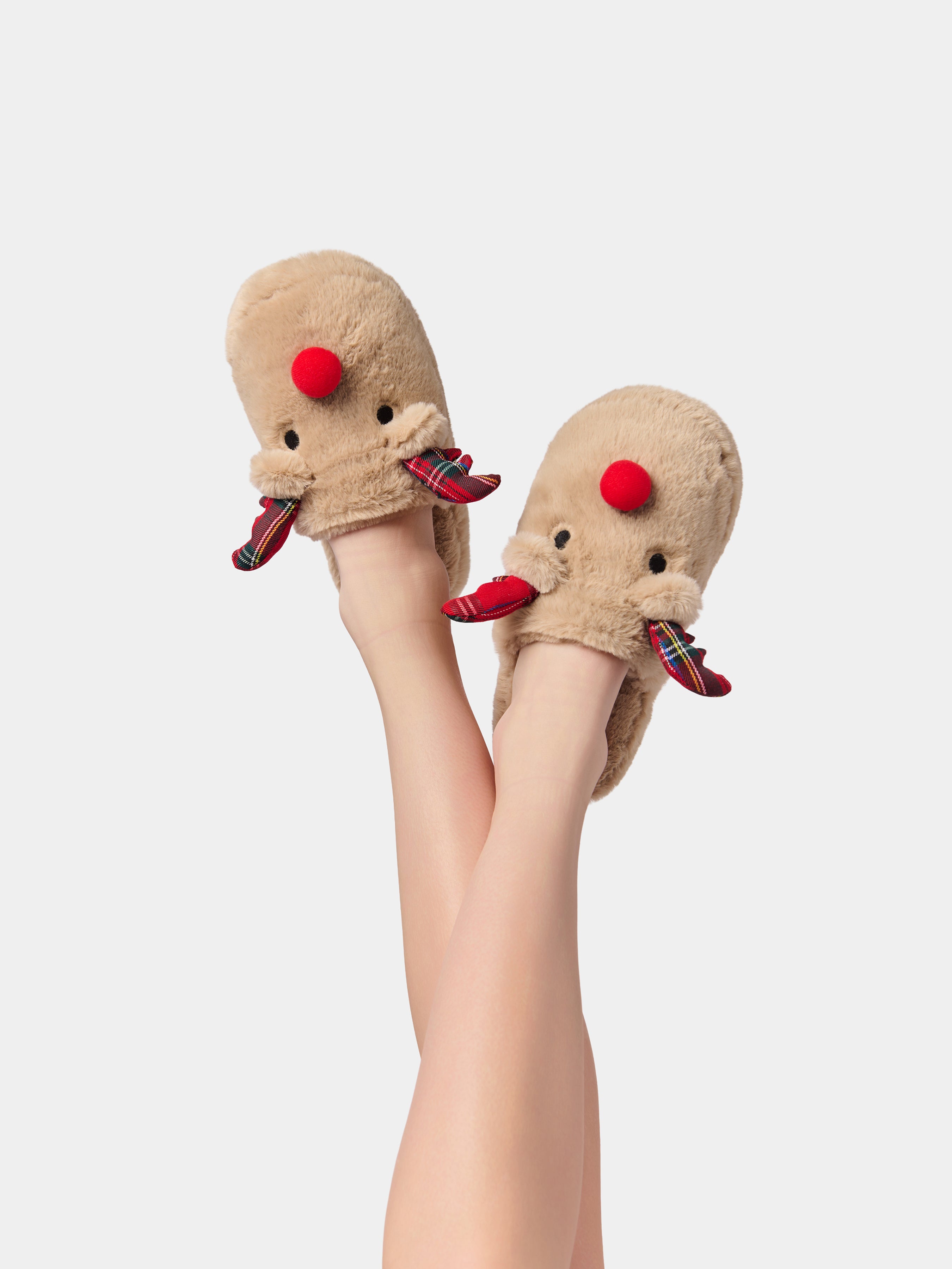 Shiraleah Reindeer Slippers, Brown BROWN / S/M