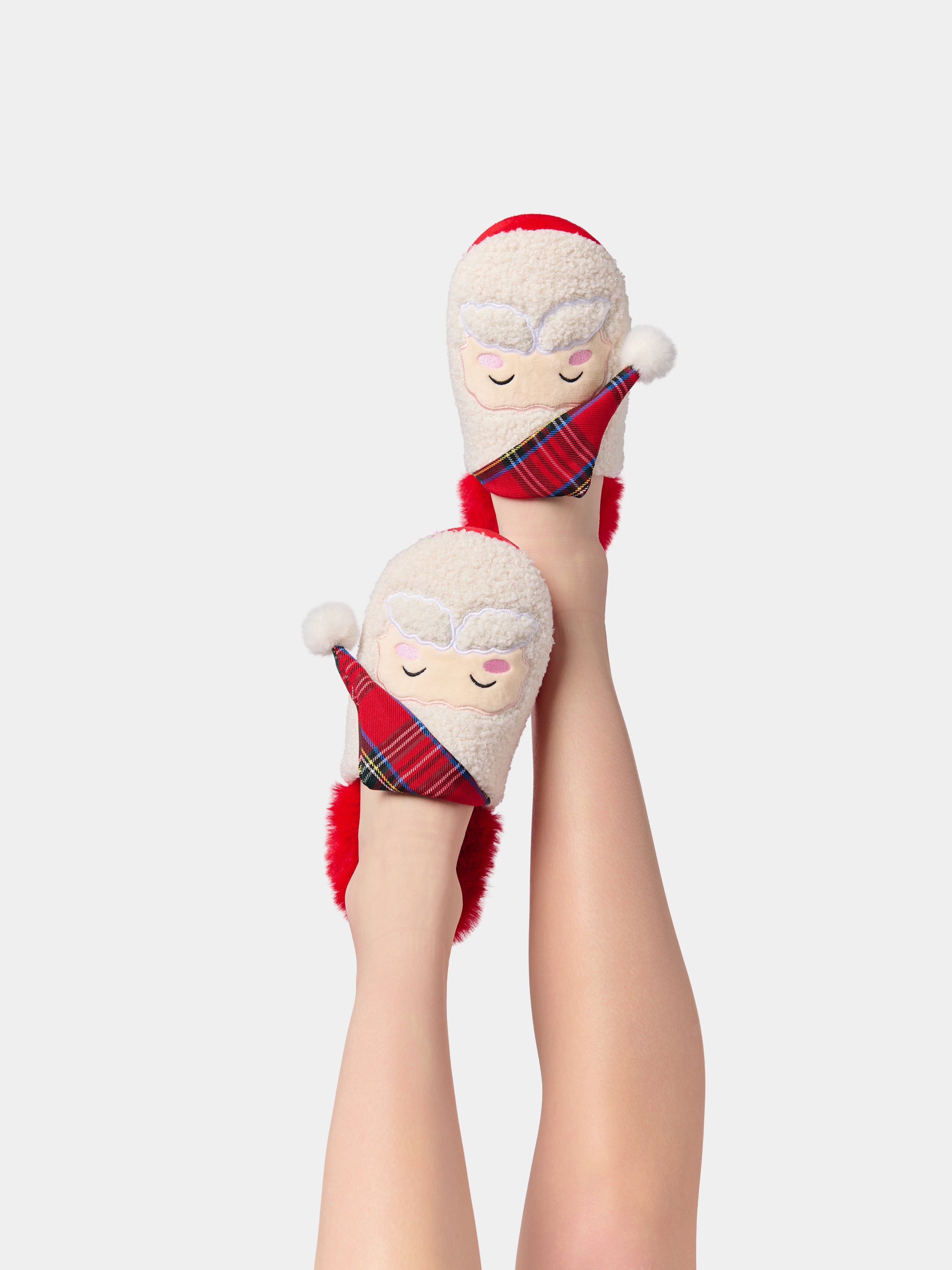 Shiraleah Santa Slippers, Red RED / S/M