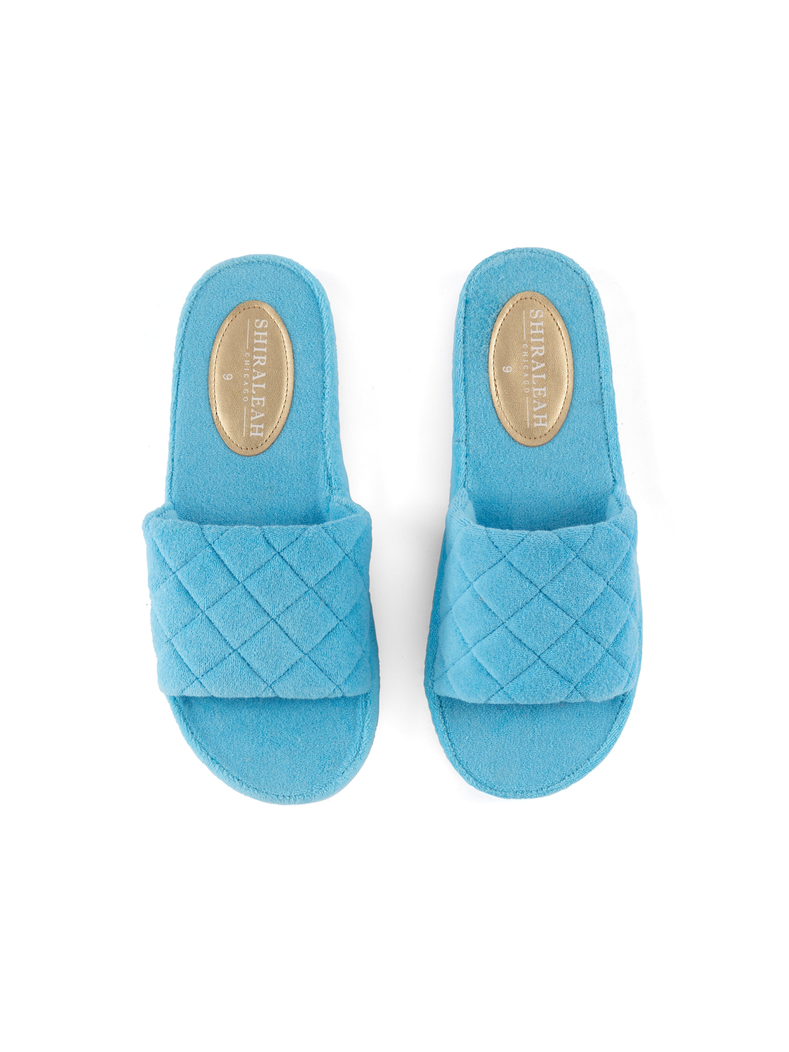 Shiraleah Sol Terry Pool Slides, Turquoise
