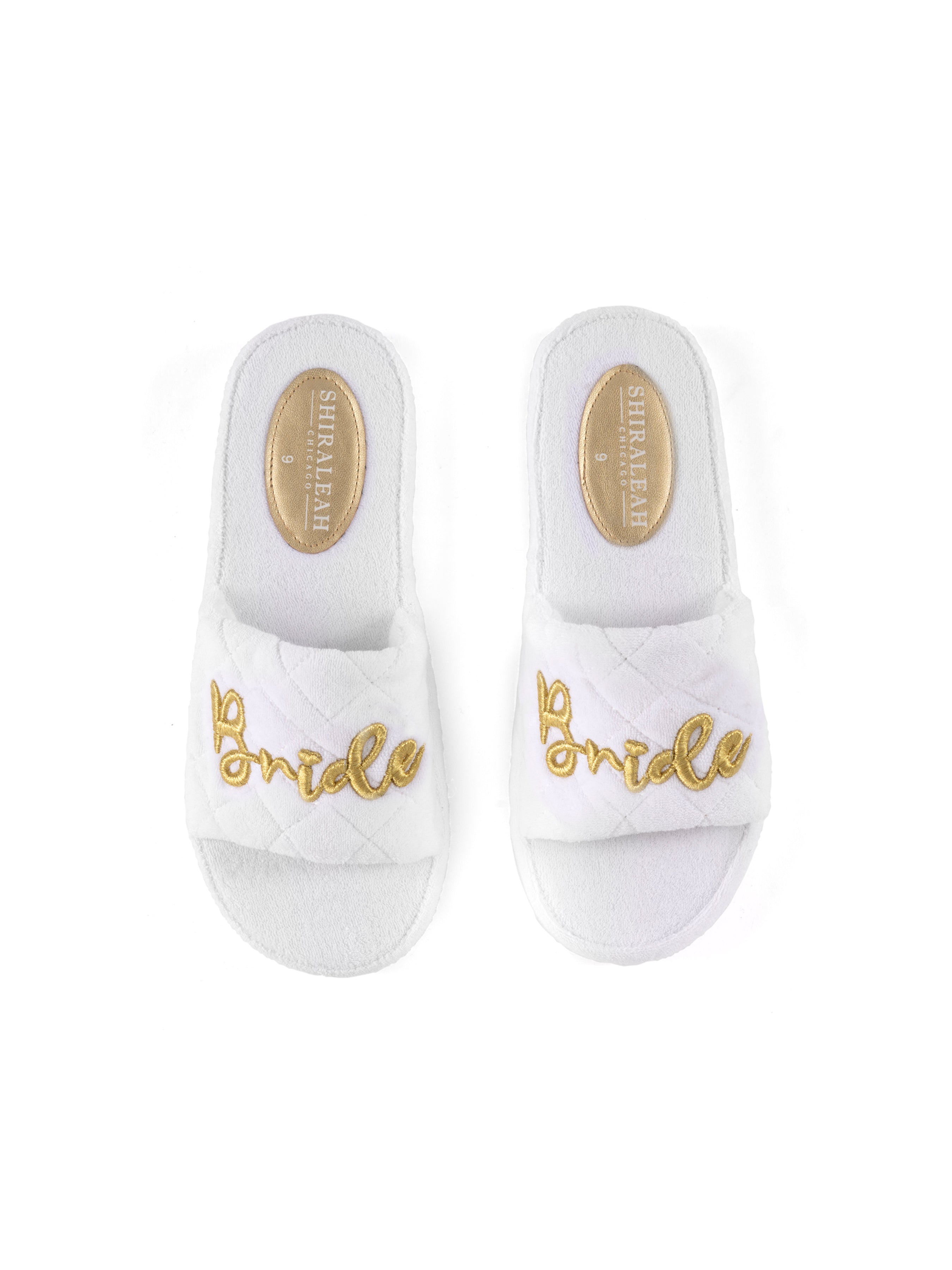 Shiraleah Assorted Set of 6 "Bride" Pool Slides, White